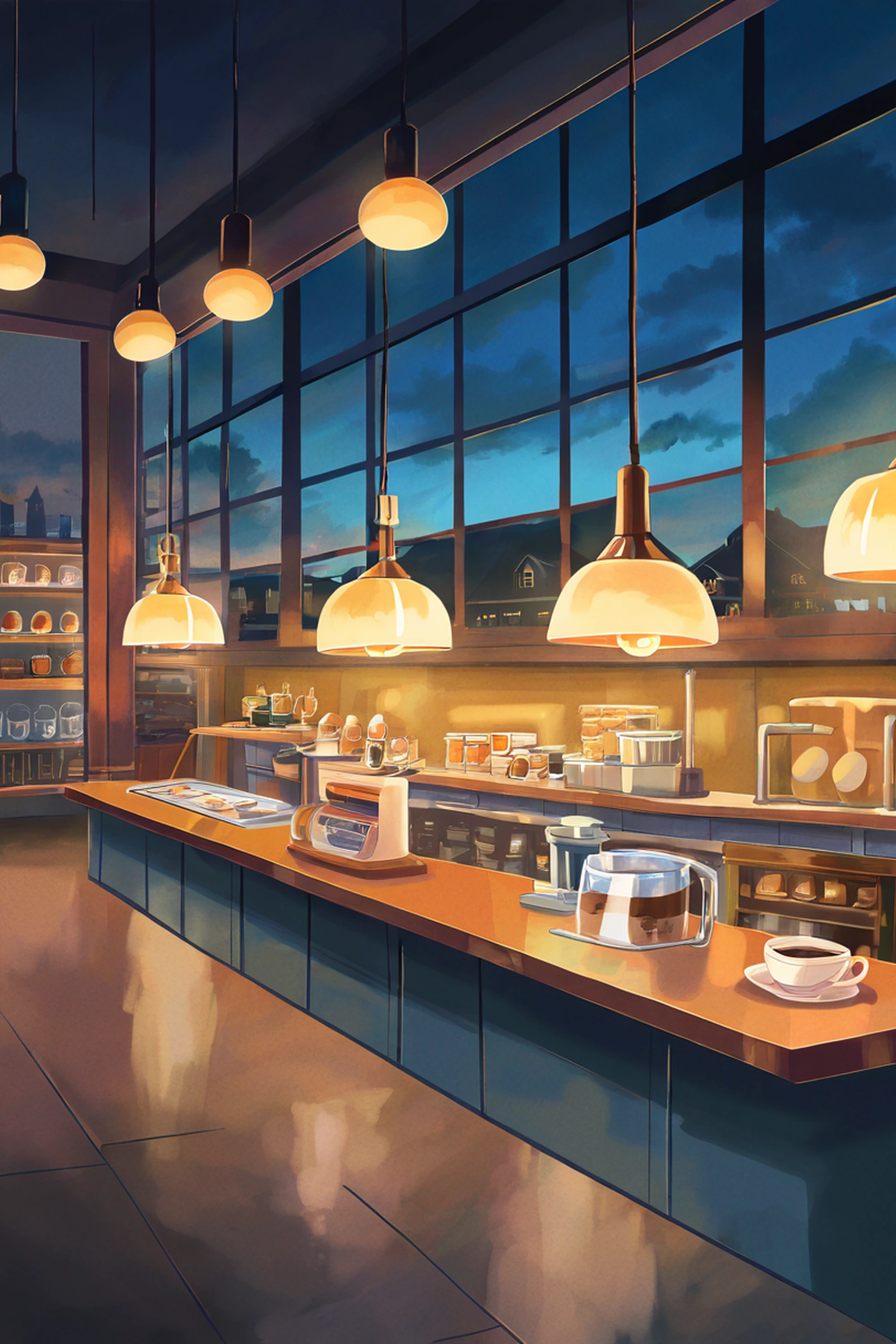 Coffee Shop Morning lofi wallpaper
