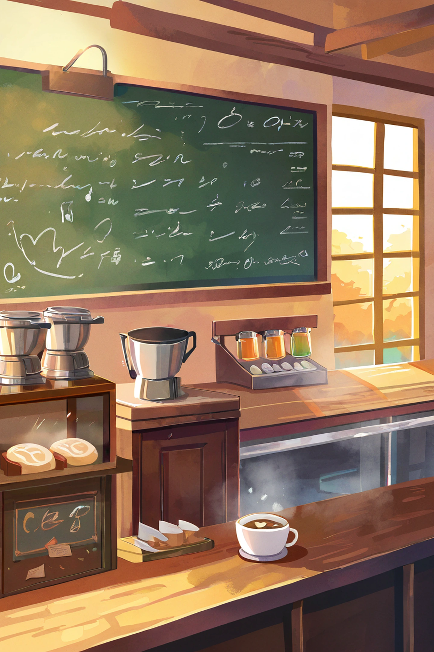 Coffee Shop Morning lofi wallpaper