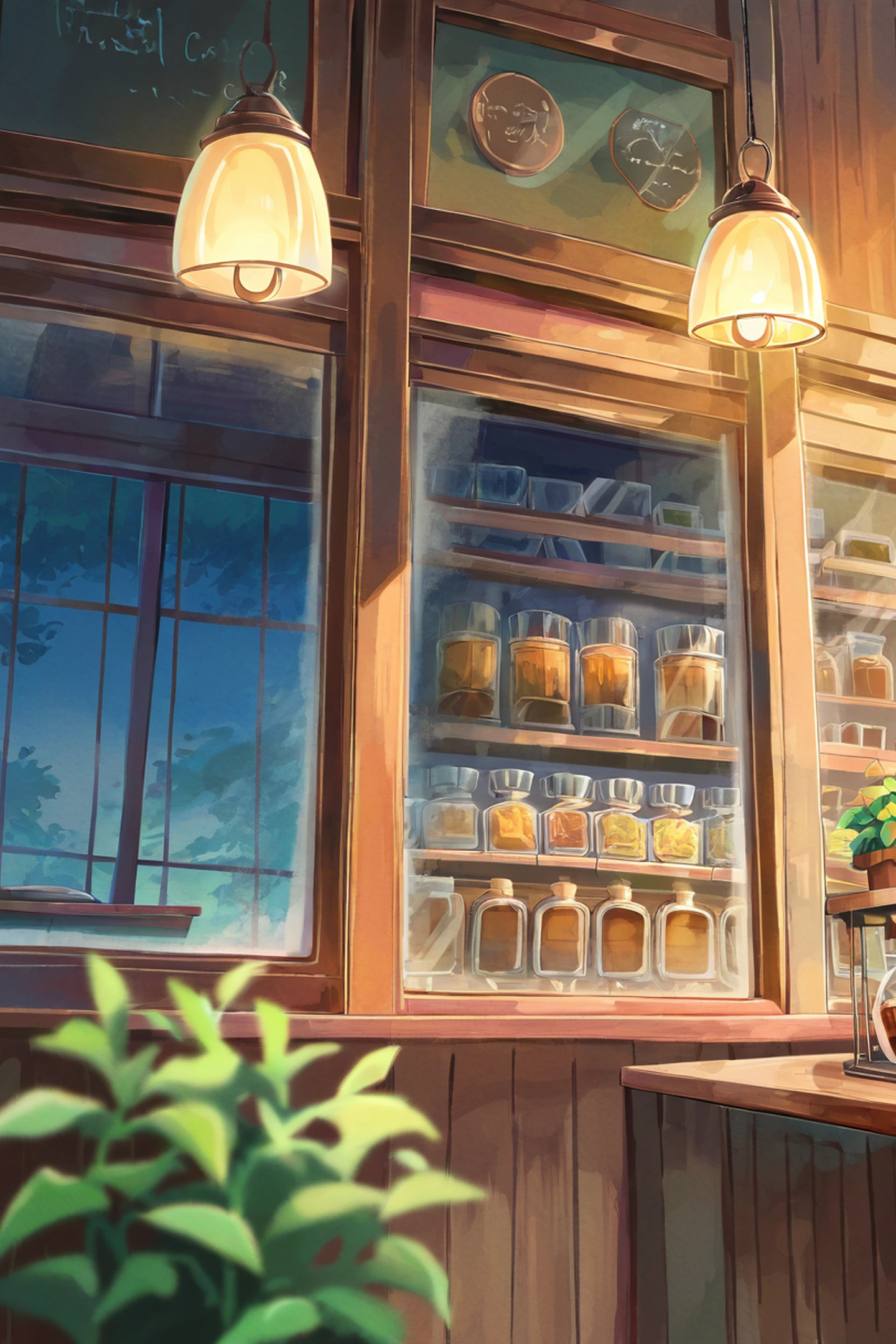 Coffee Shop Morning lofi wallpaper