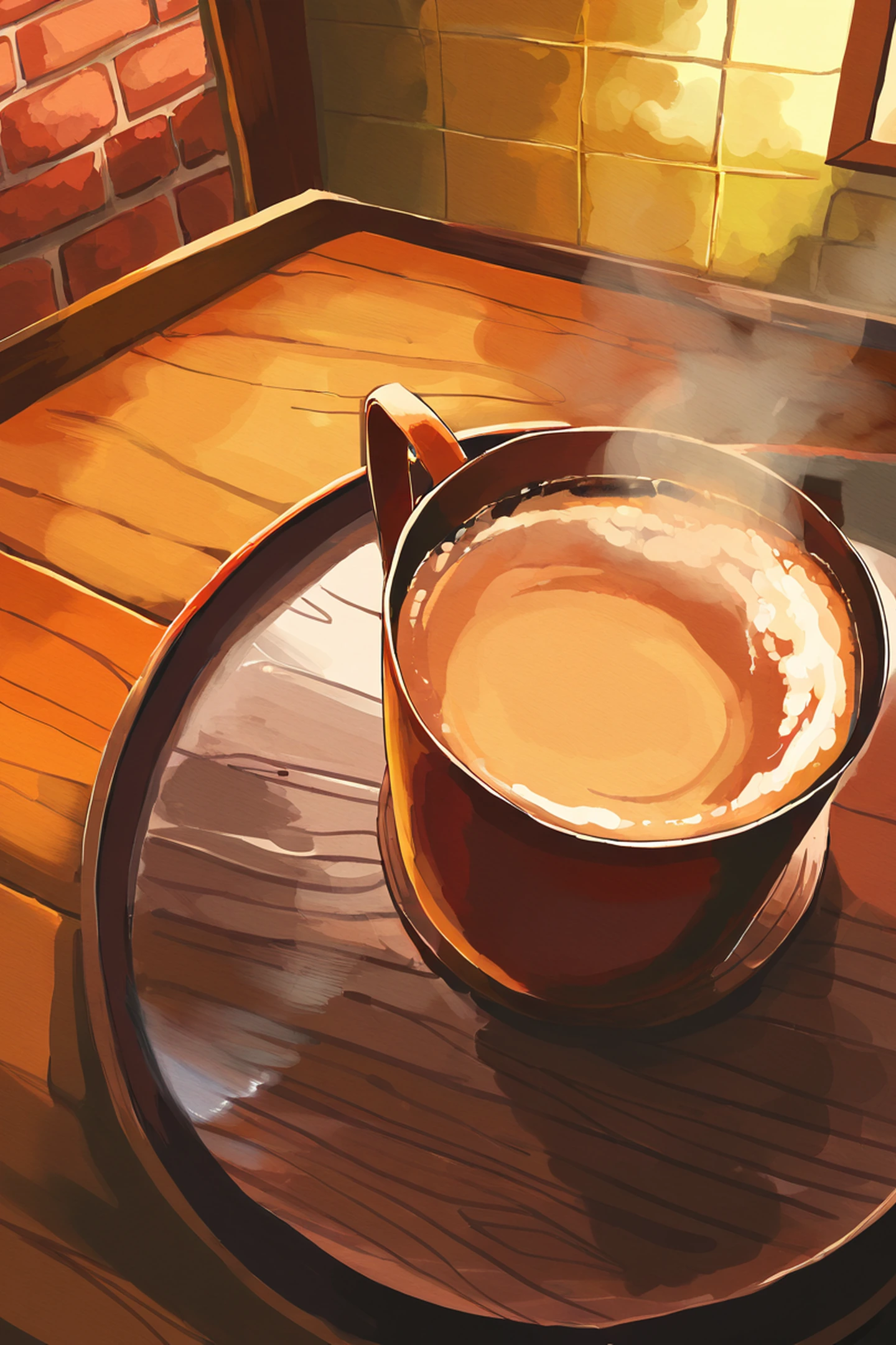 Coffee Shop Morning lofi wallpaper
