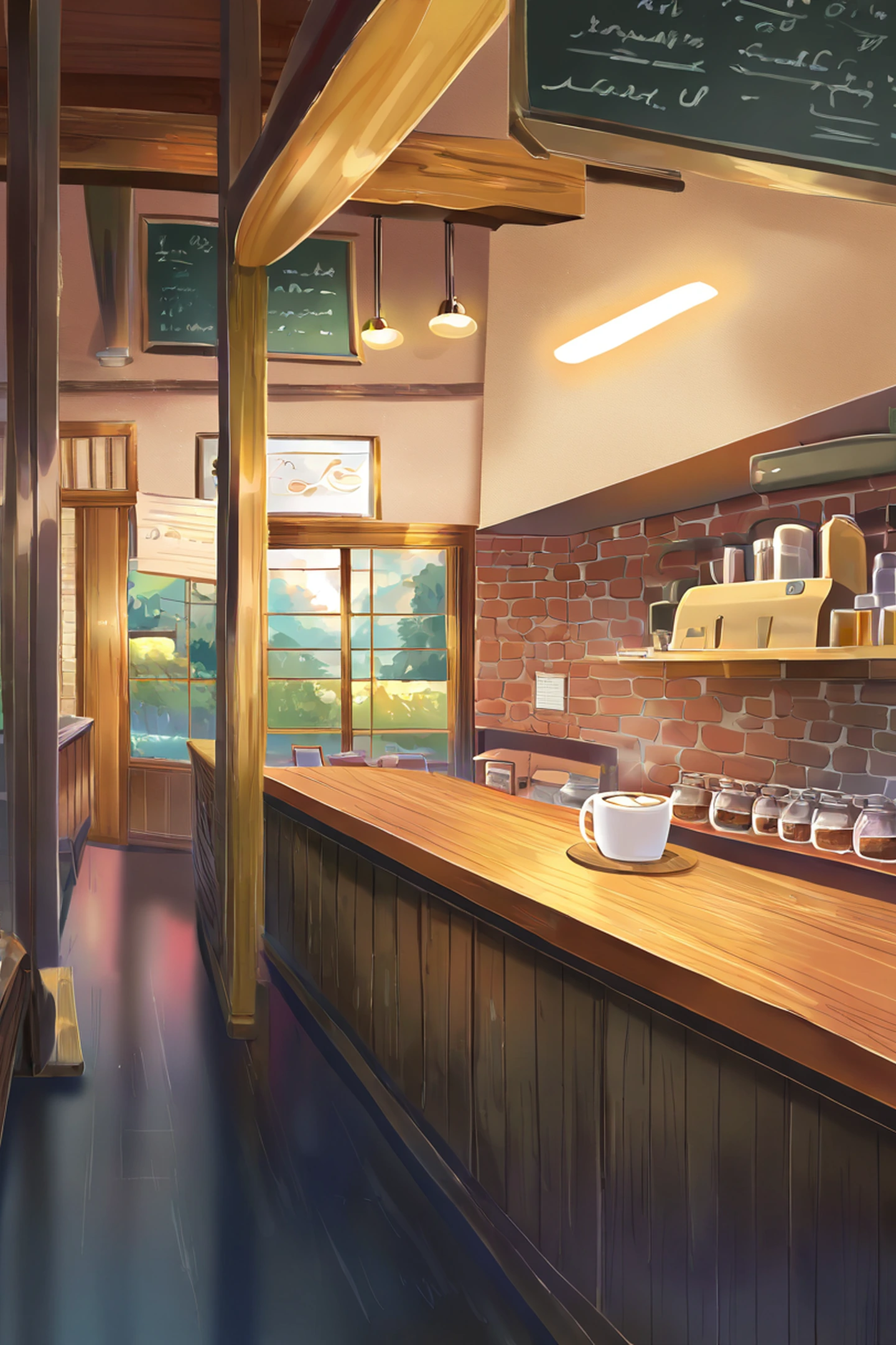 Coffee Shop Morning lofi wallpaper