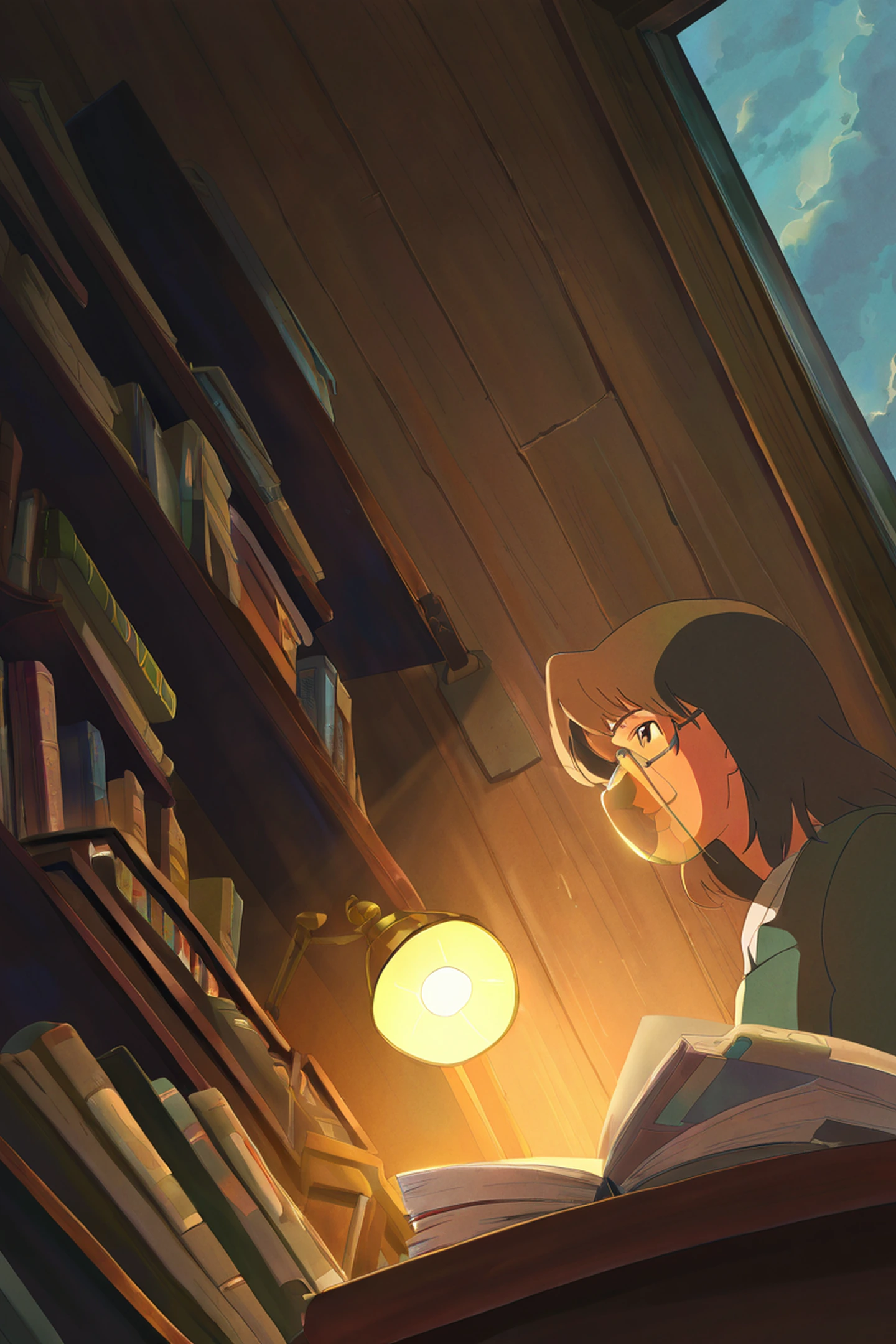Cozy Bookshop lofi wallpaper