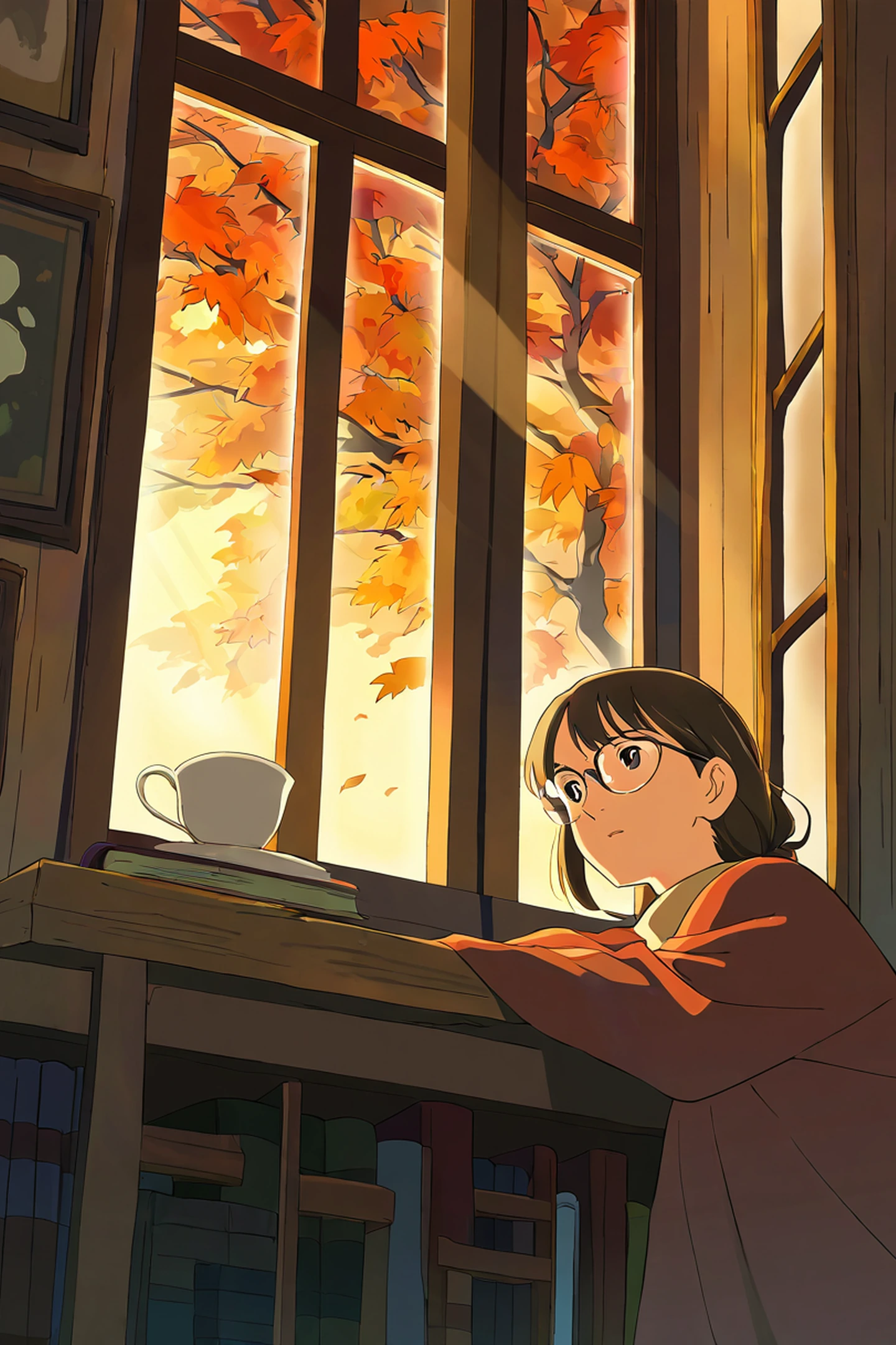 Cozy Bookshop lofi wallpaper