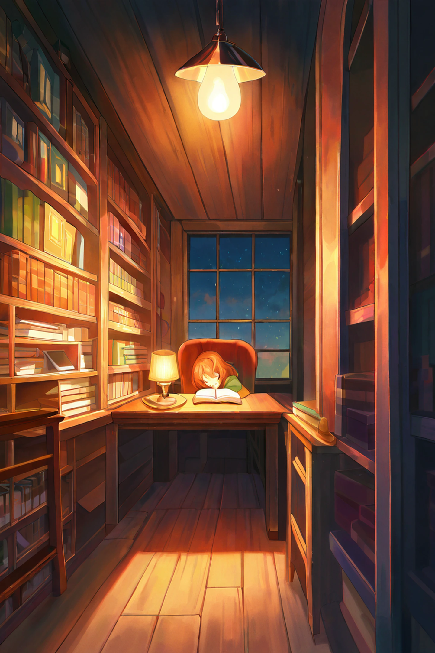 Cozy Bookshop lofi wallpaper