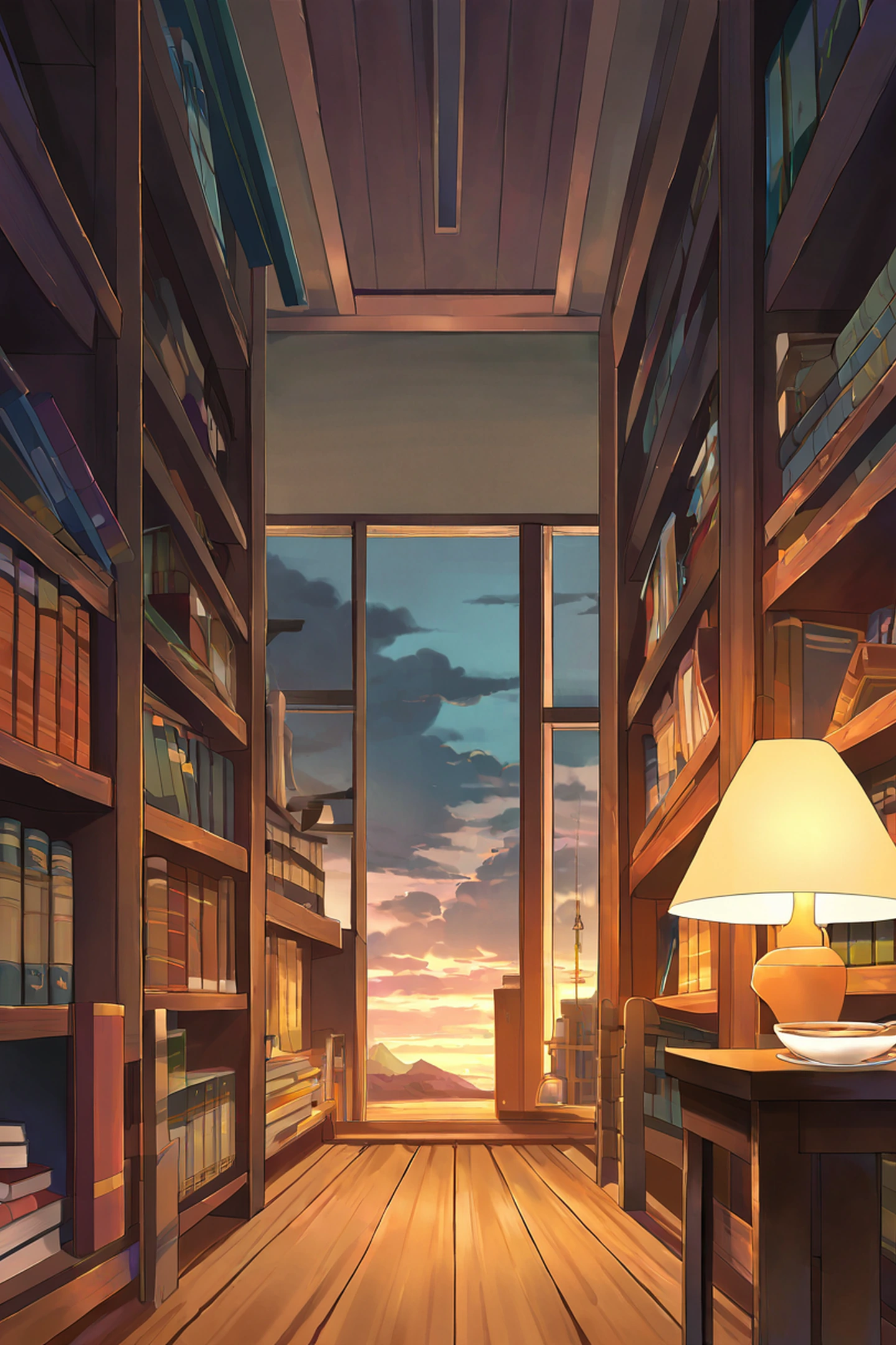 Cozy Bookshop lofi wallpaper