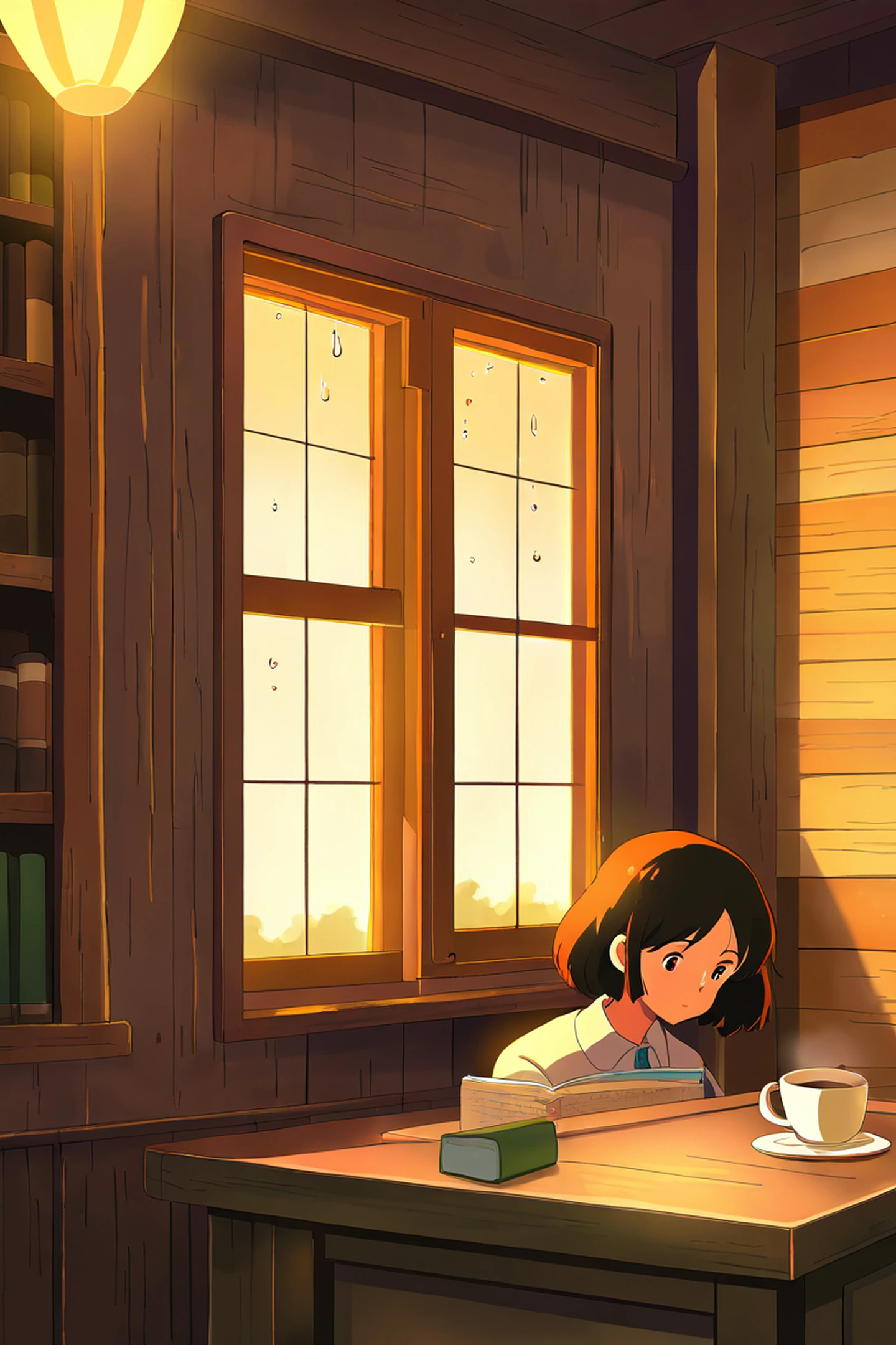 Cozy Bookshop lofi wallpaper