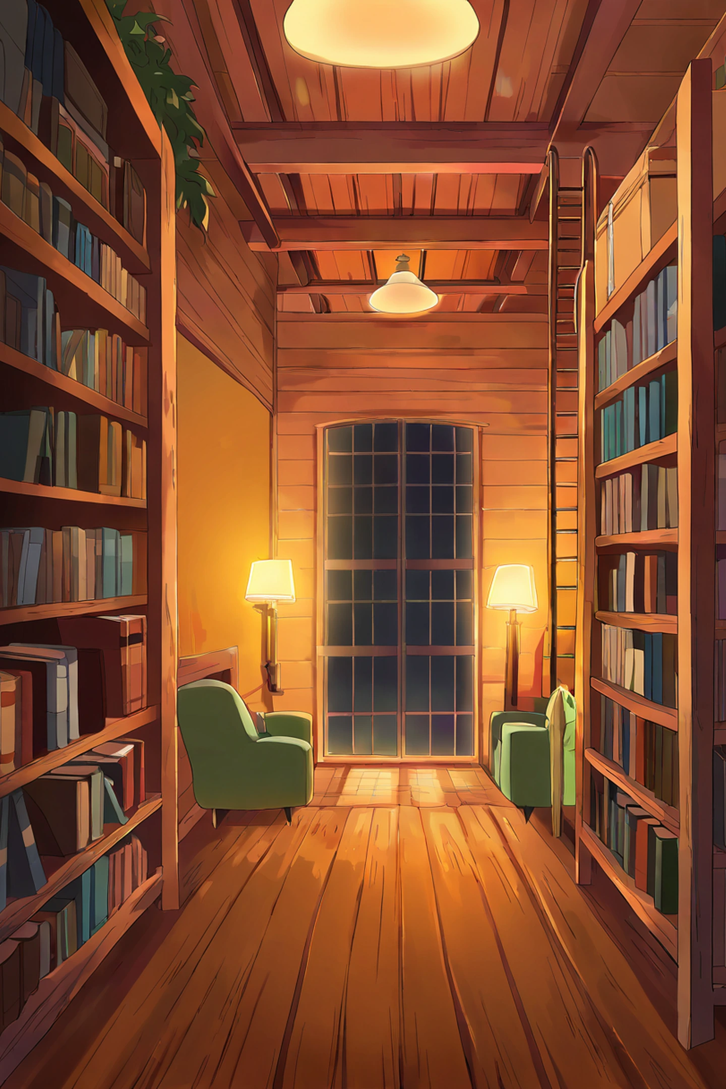 Cozy Bookshop lofi wallpaper