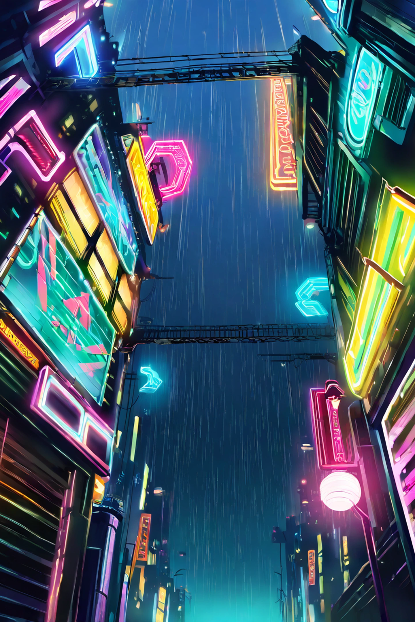 Cyberpunk Bridge lofi wallpaper