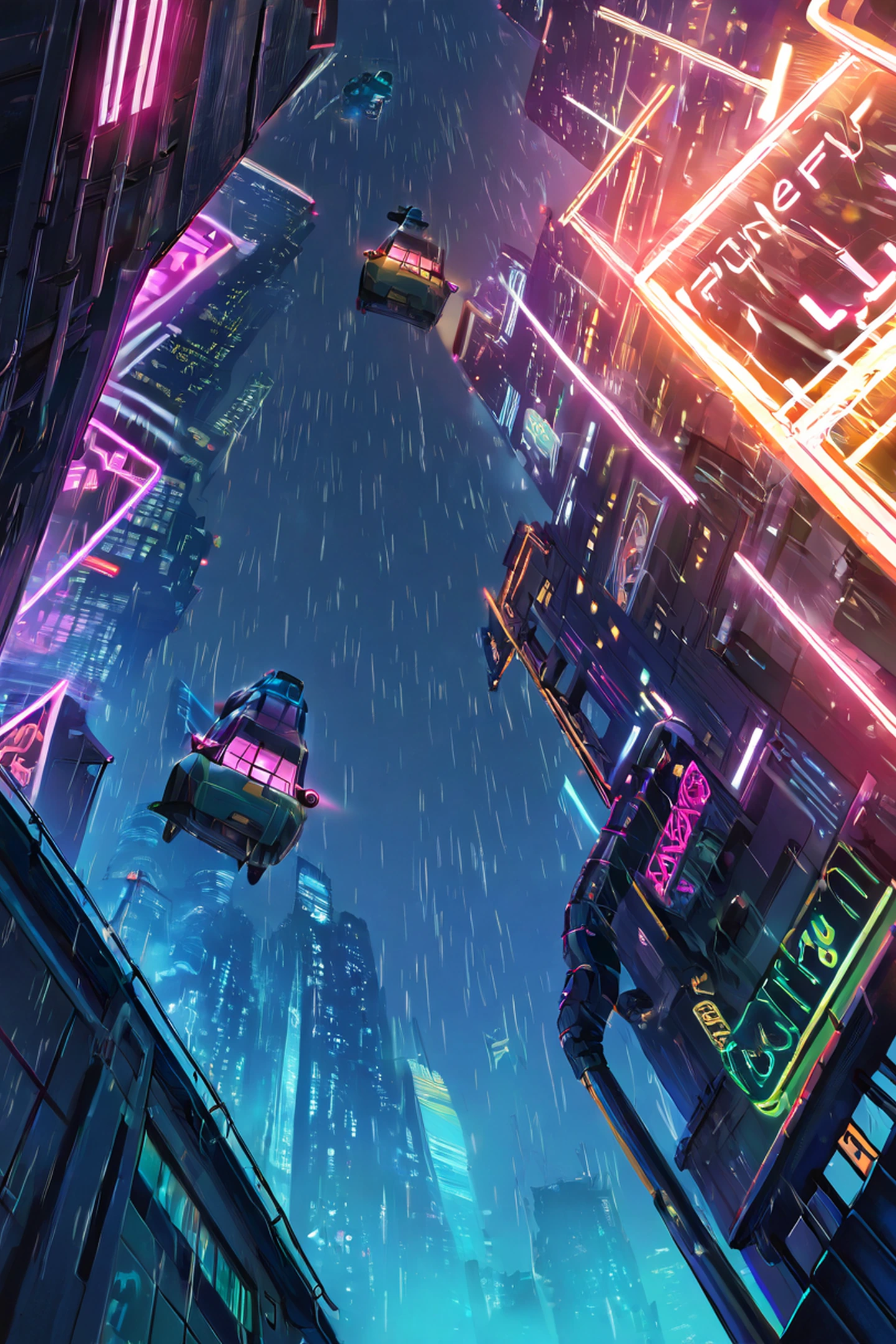 Cyberpunk Rooftop lofi wallpaper