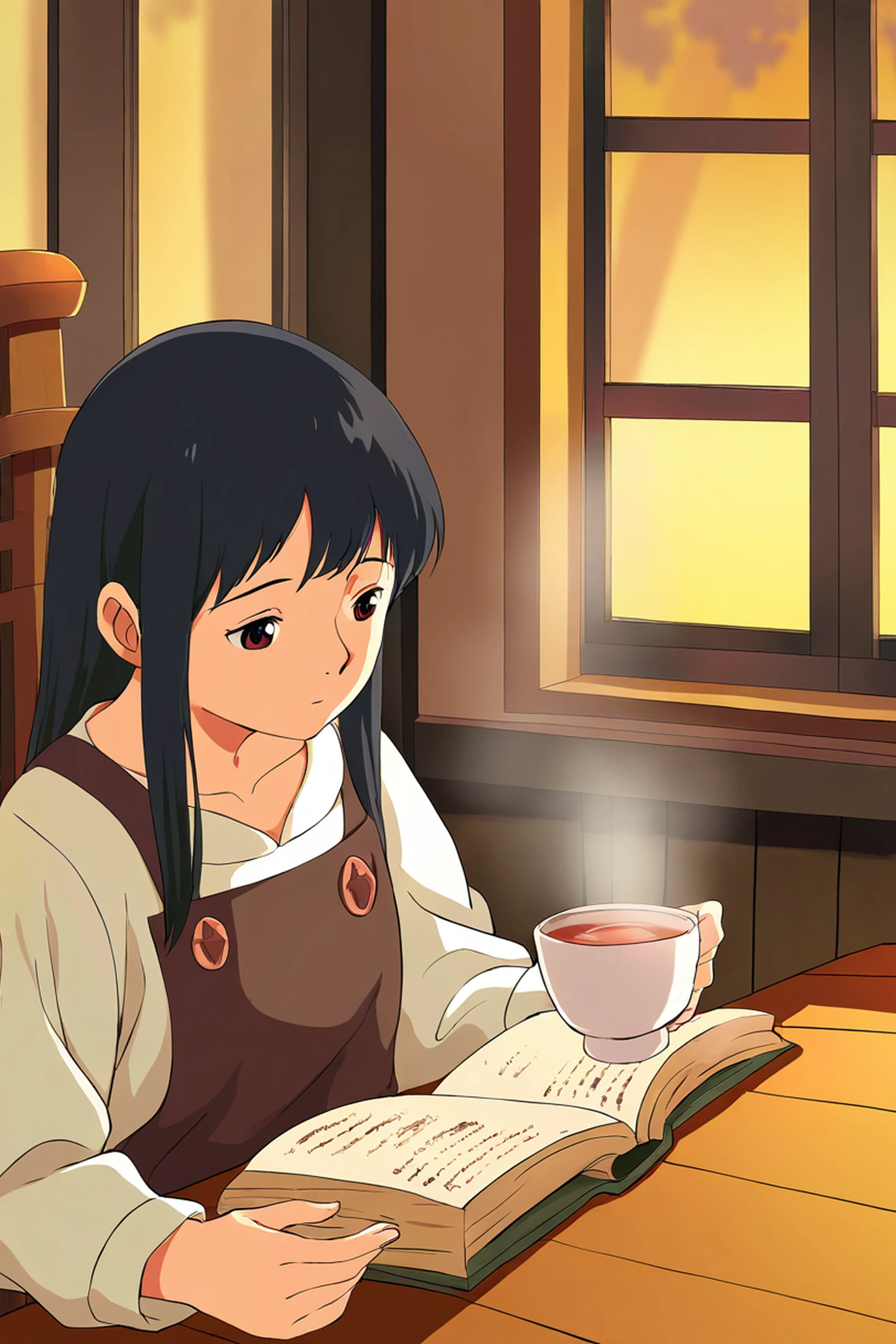 Girl Cafe Japan lofi wallpaper