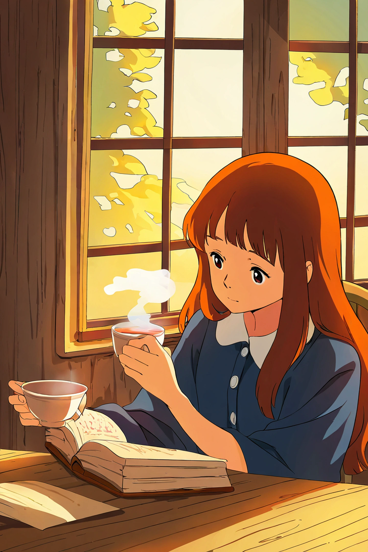 Girl Cafe Japan lofi wallpaper