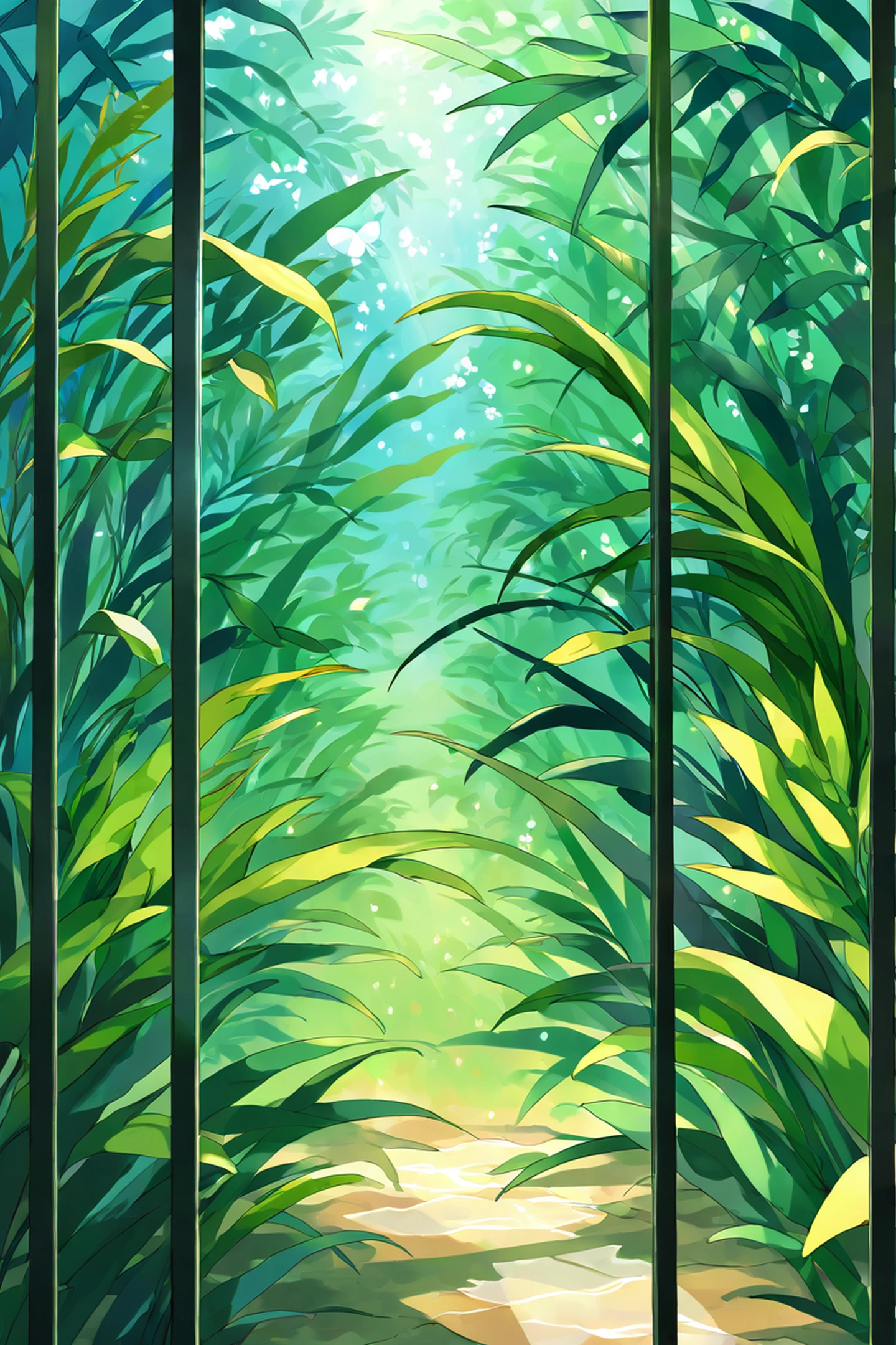 Greenhouse Morning lofi wallpaper