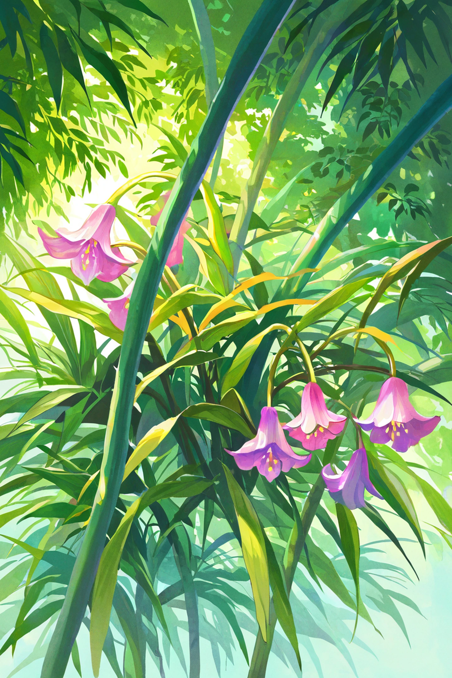 Greenhouse Morning lofi wallpaper