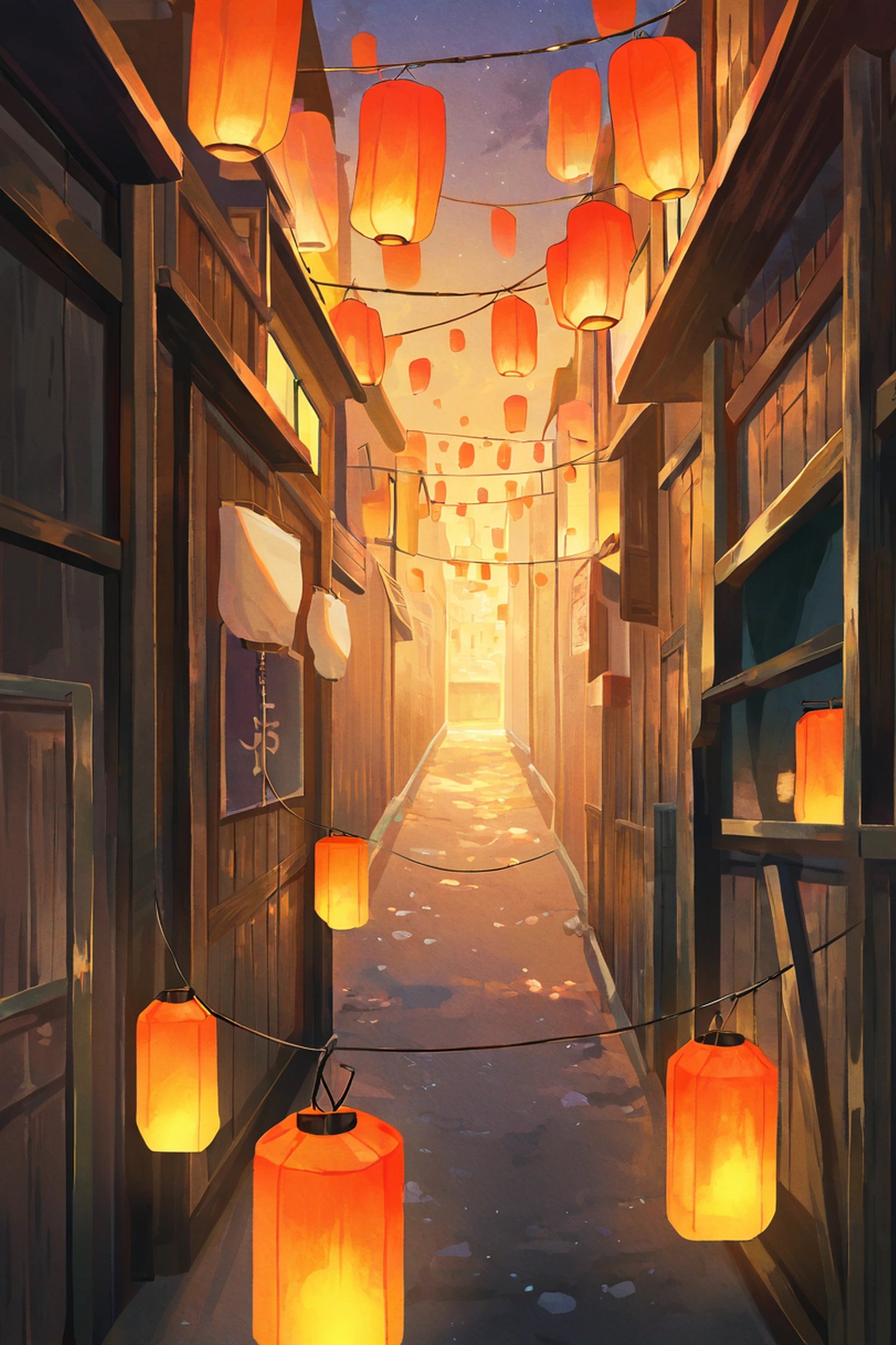 Lantern Festival Night lofi wallpaper