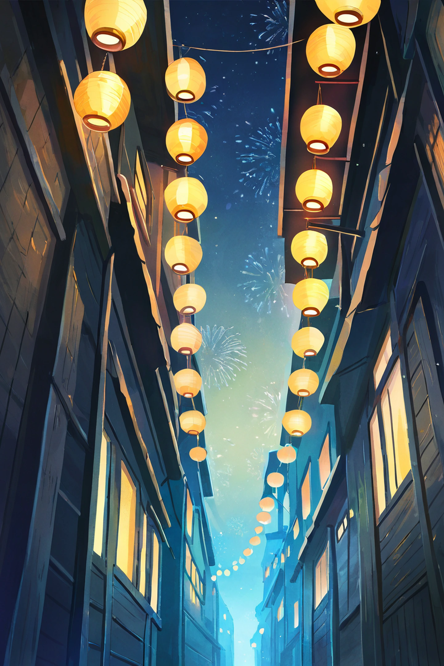 Lantern Festival Night lofi wallpaper