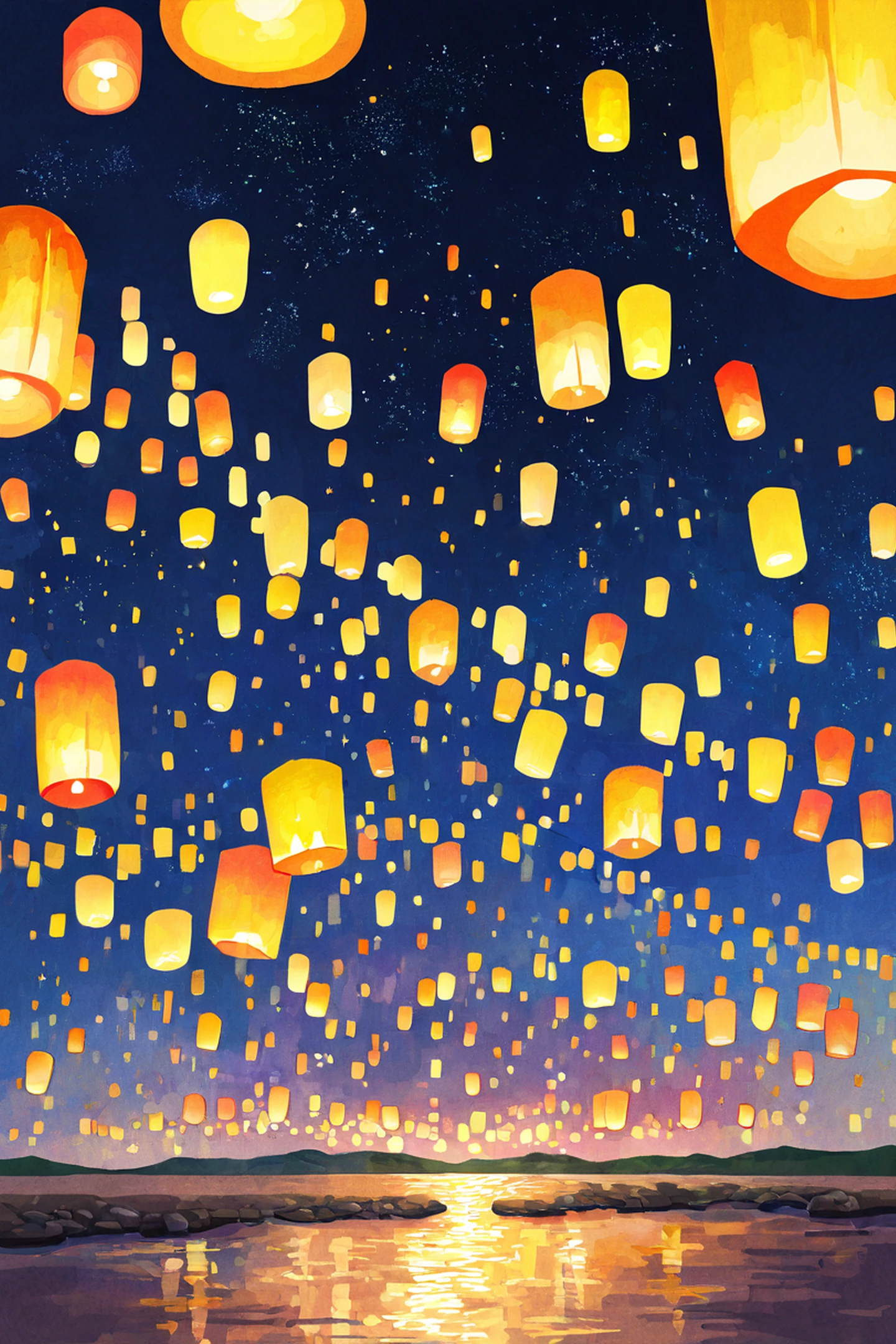 Lantern Festival Night lofi wallpaper