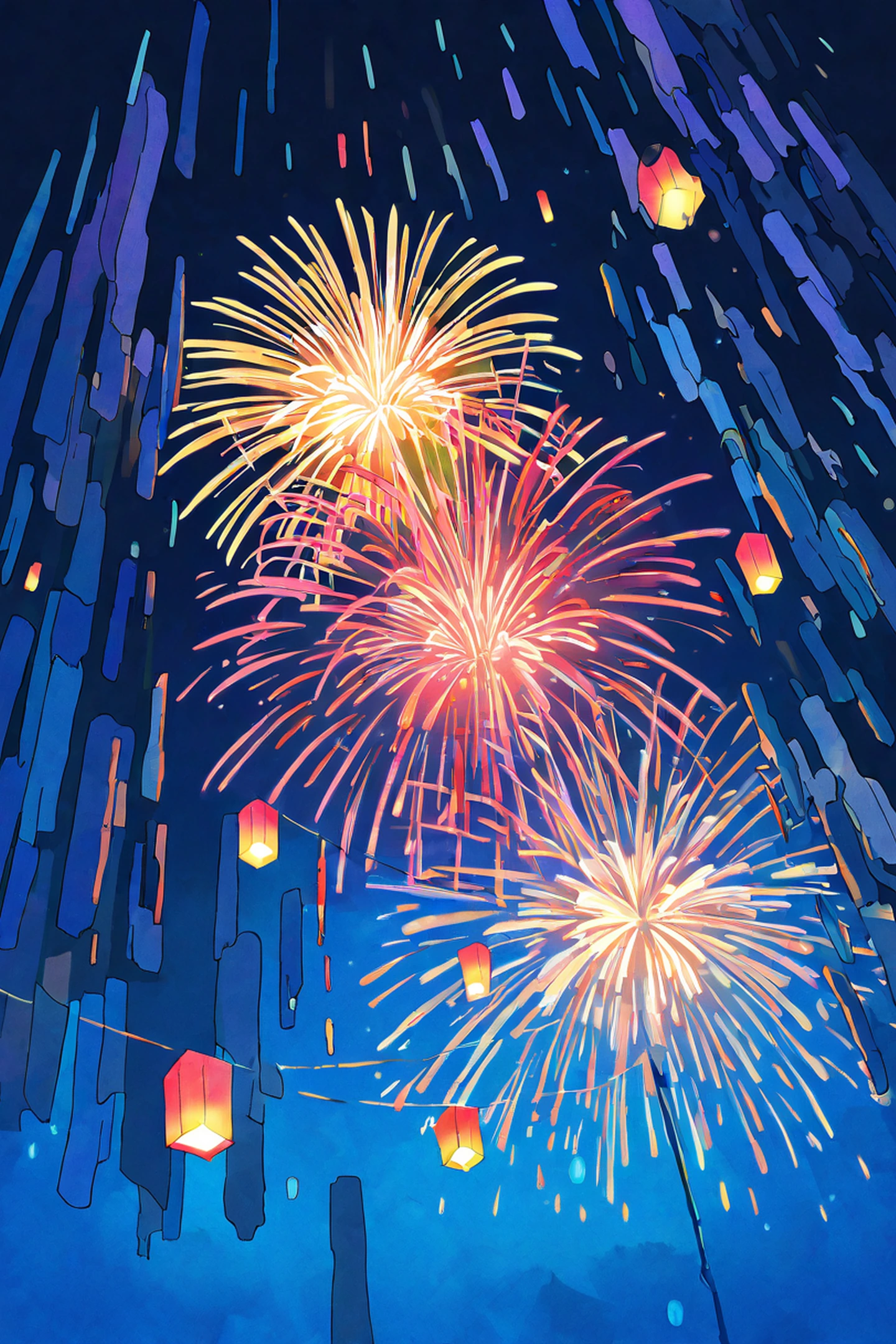 Lantern Festival Night lofi wallpaper