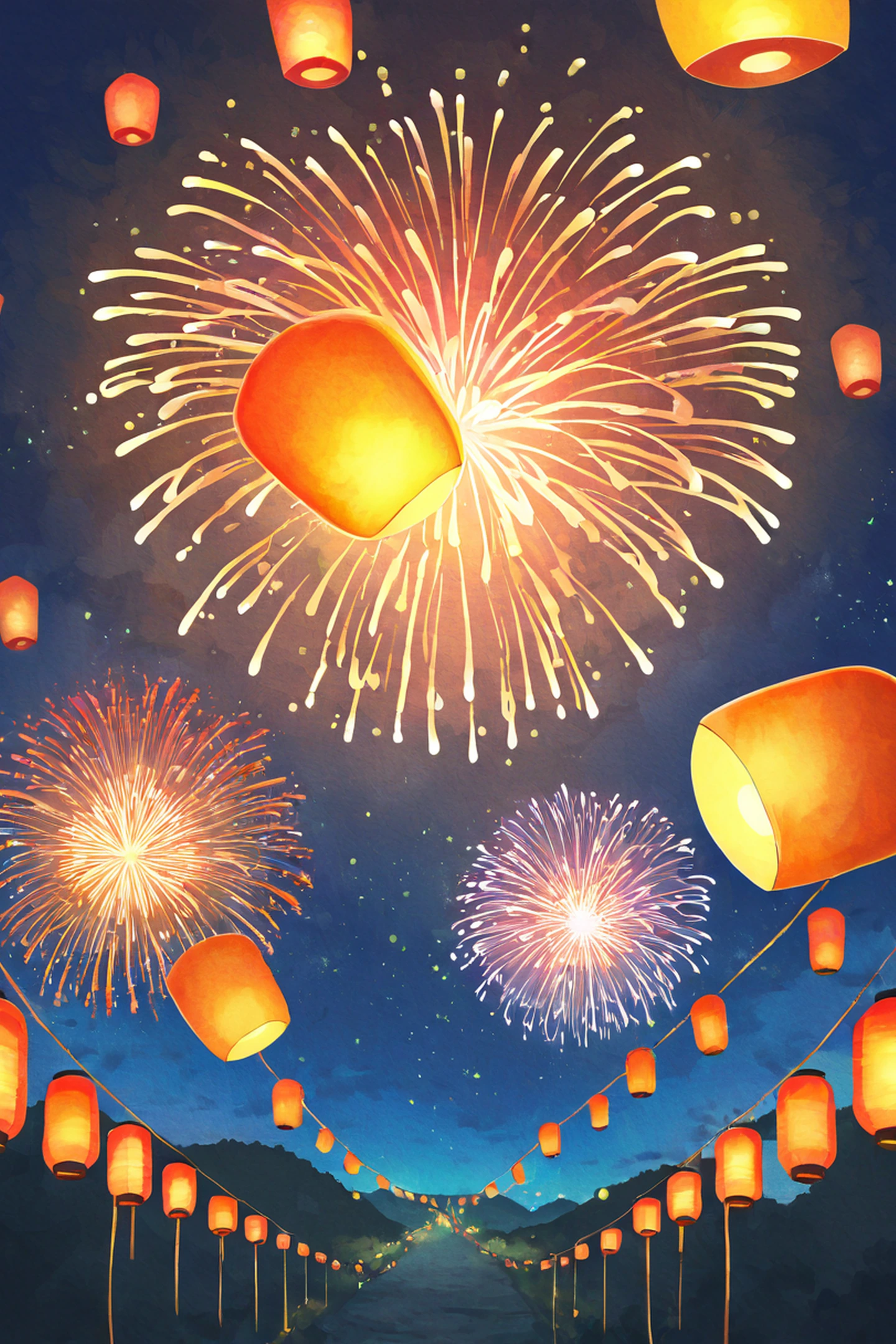 Lantern Festival Night lofi wallpaper