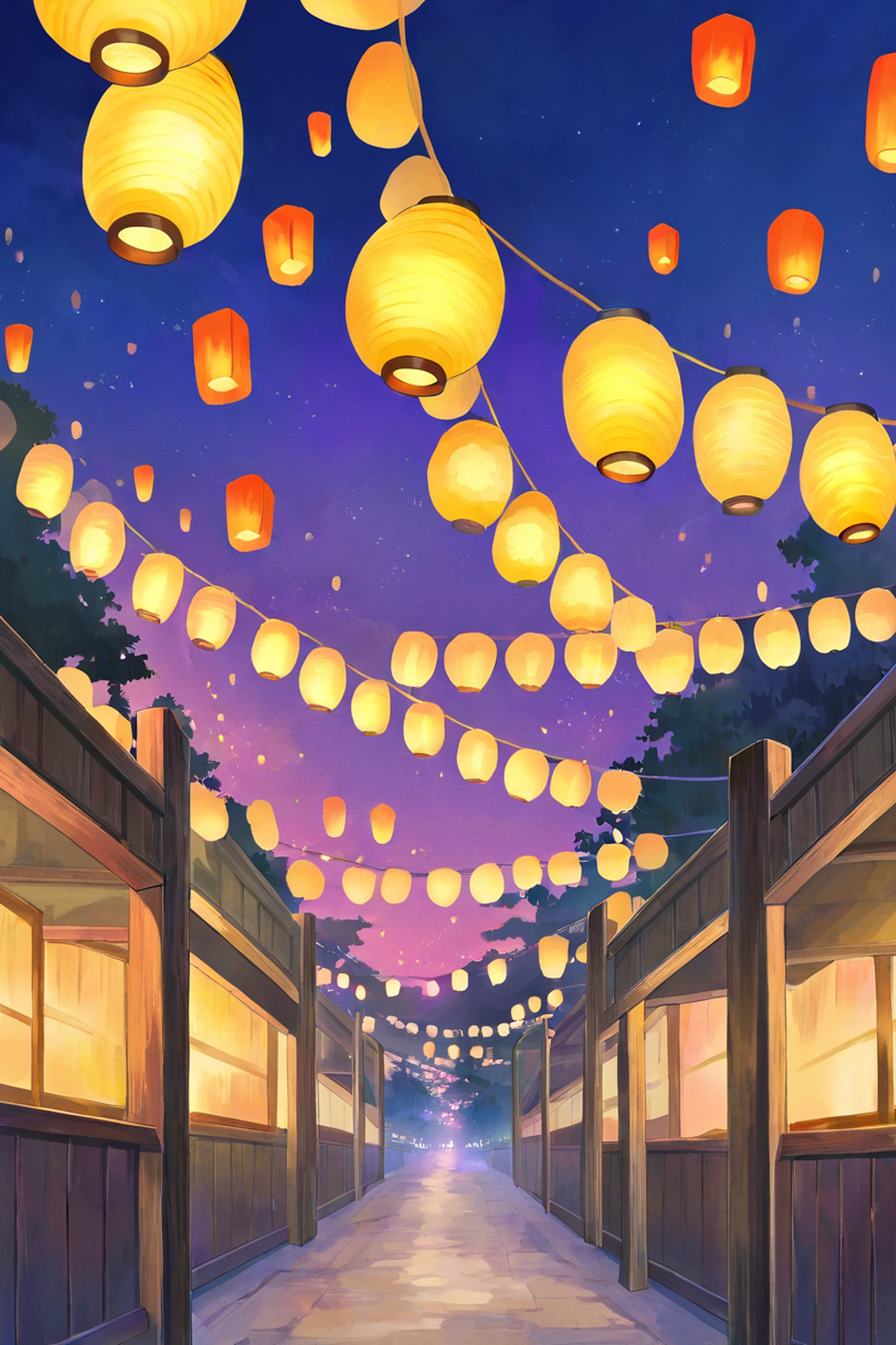 Lantern Festival Night lofi wallpaper