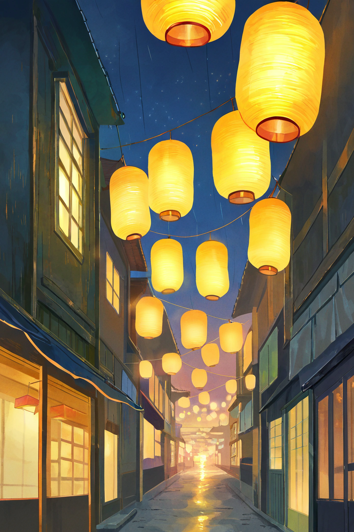 Lantern Festival Night lofi wallpaper