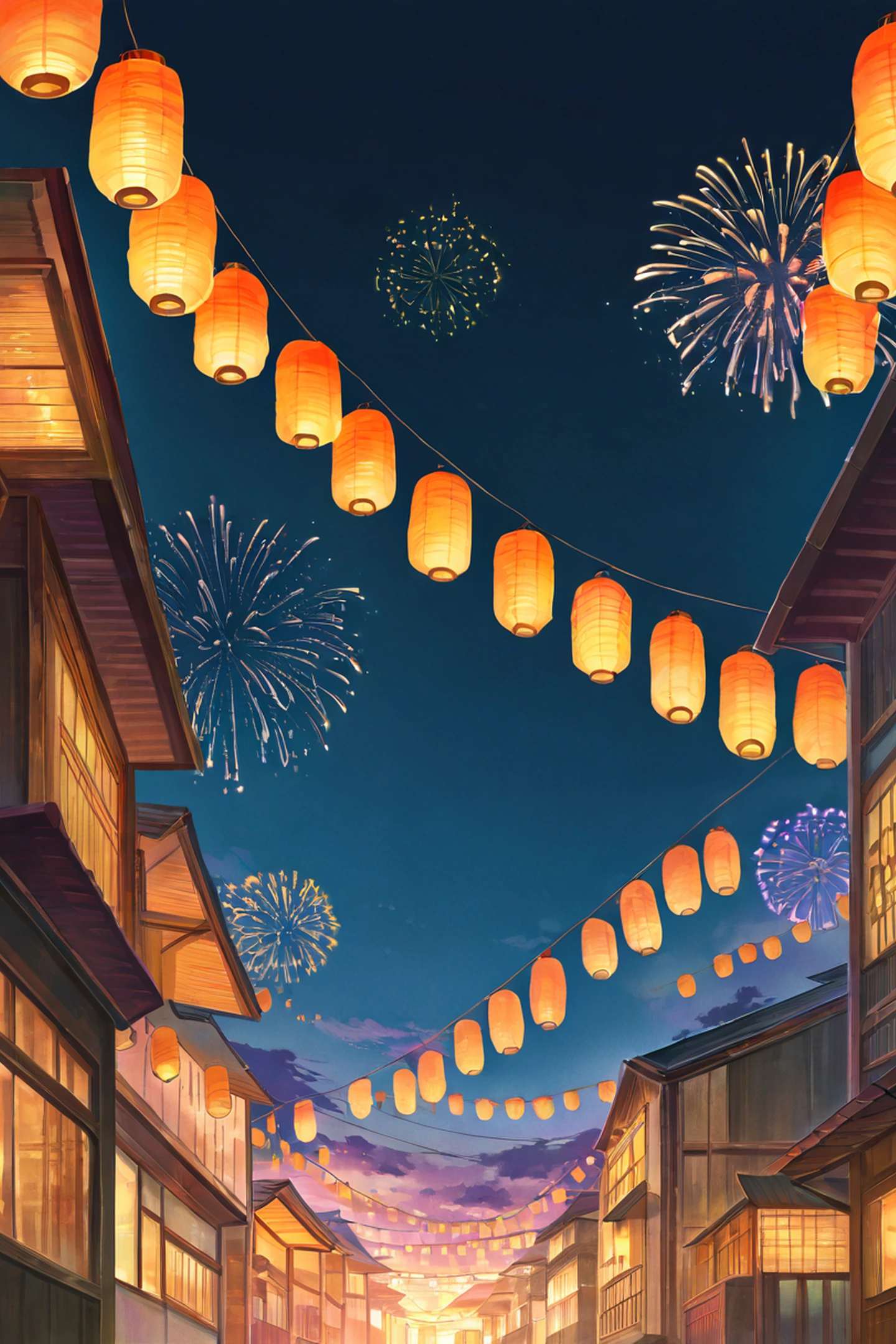 Lantern Festival Night lofi wallpaper