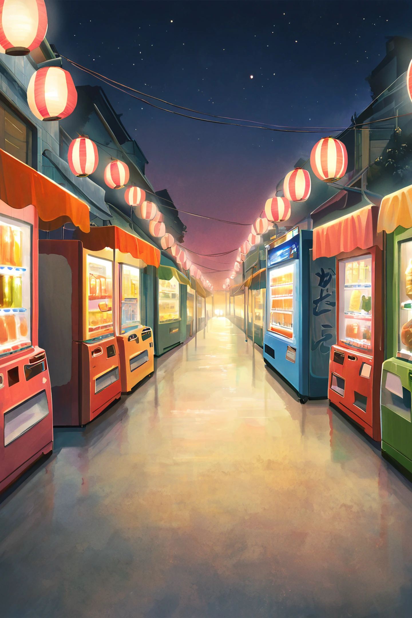Night Market lofi wallpaper