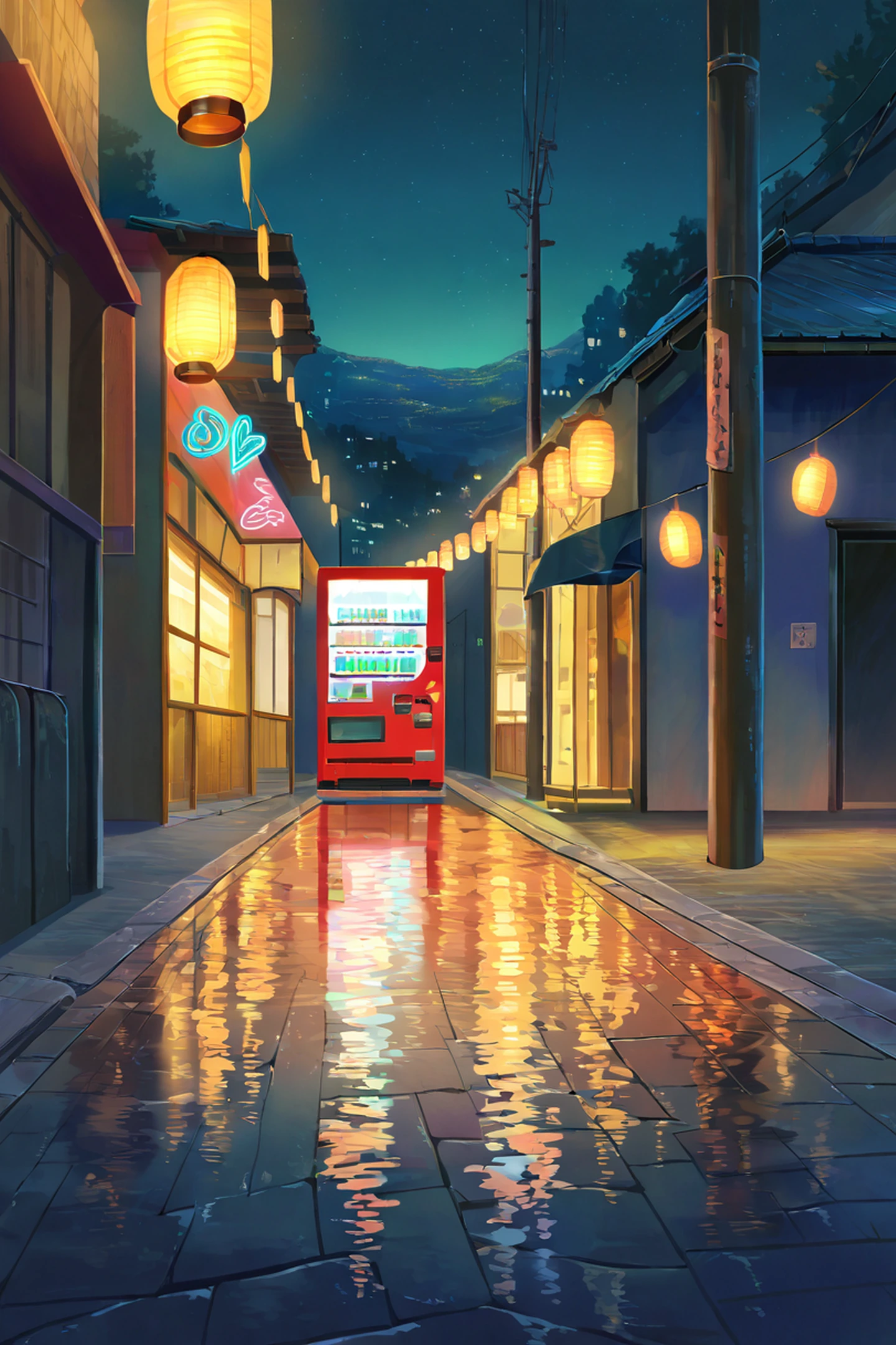 Night Market lofi wallpaper