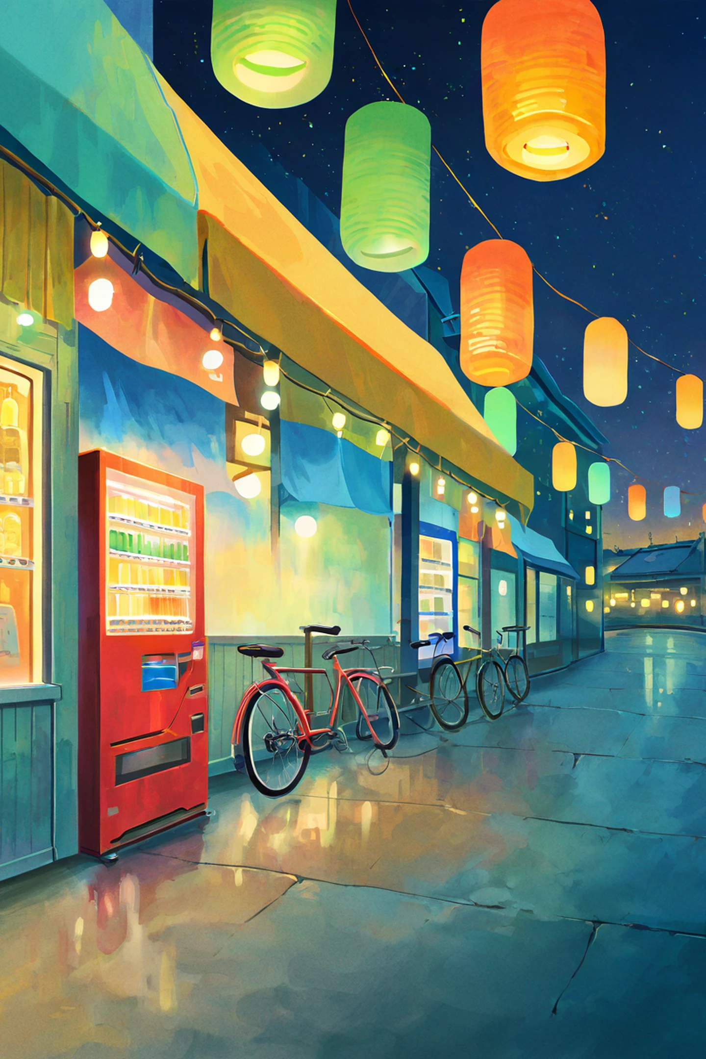 Night Market lofi wallpaper