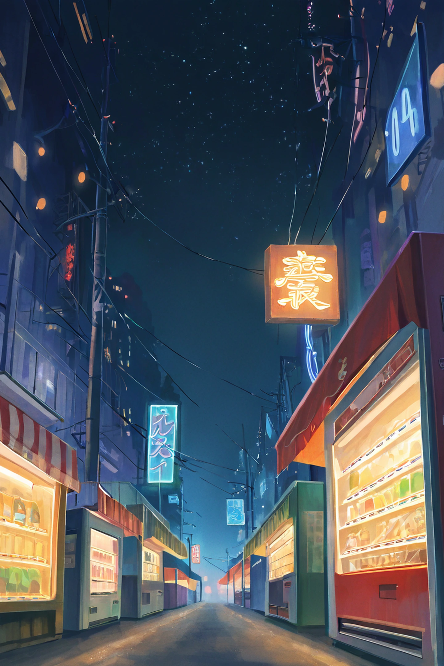 night market lofi wallpaper