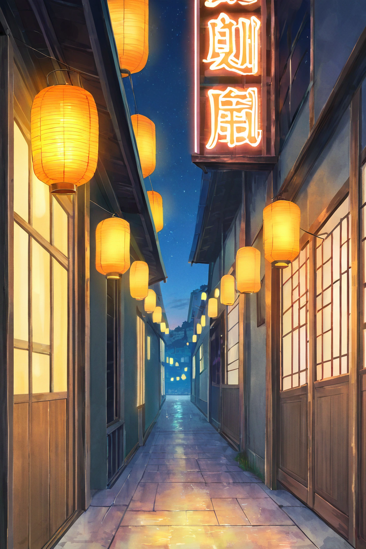 Old Alley Rain lofi wallpaper