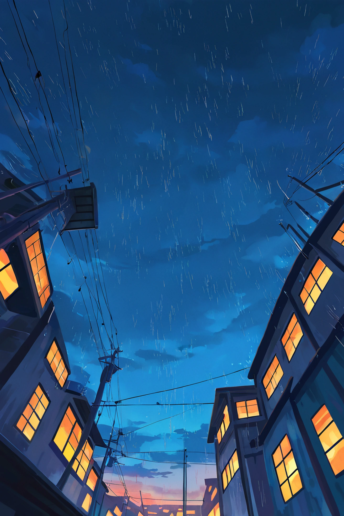 Old Alley Rain lofi wallpaper