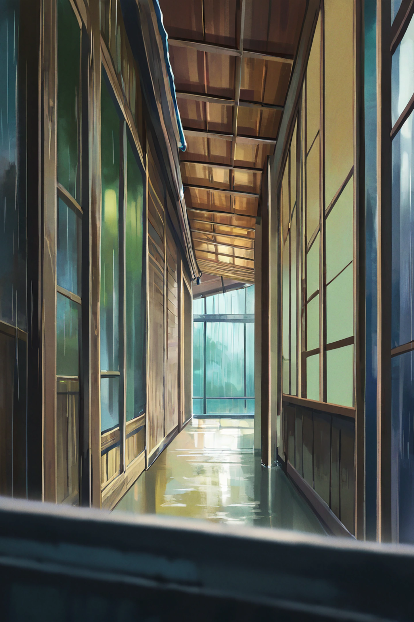 Old Alley Rain lofi wallpaper