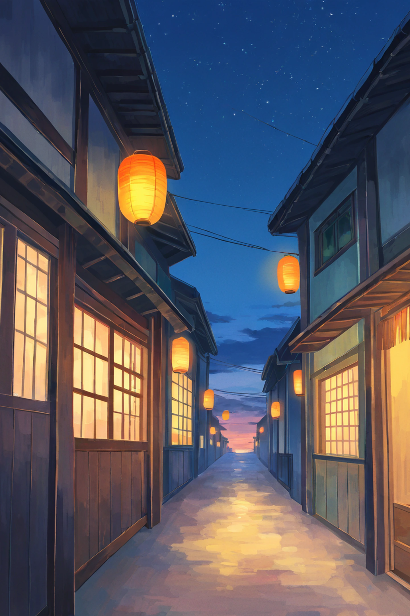 Old Alley Rain lofi wallpaper