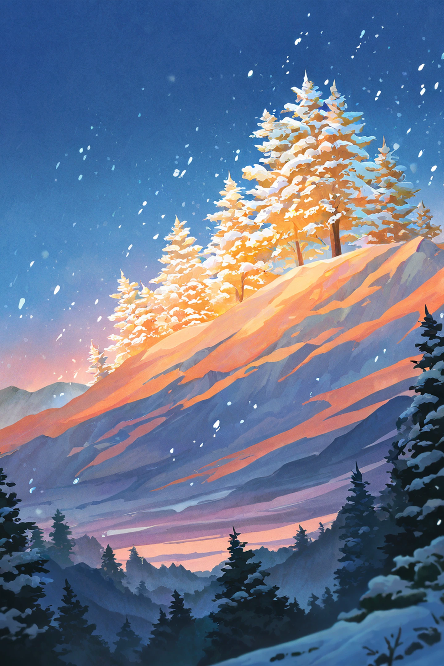 Onsen Winter lofi wallpaper