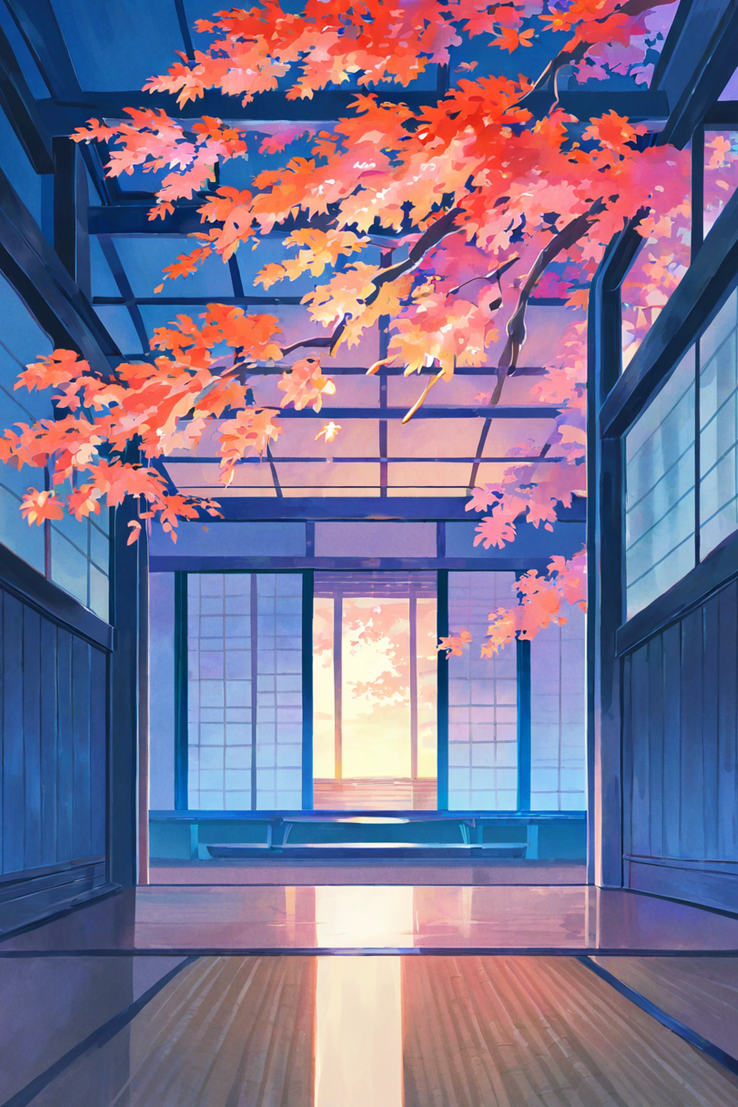 Rainy Porch Engawa lofi wallpaper