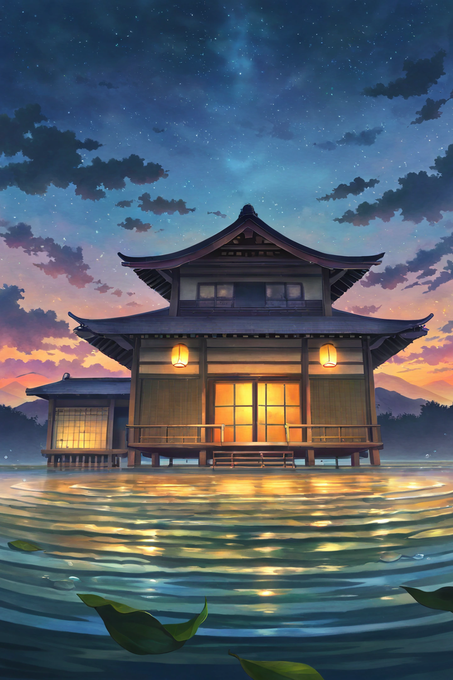 Rainy Porch Engawa lofi wallpaper