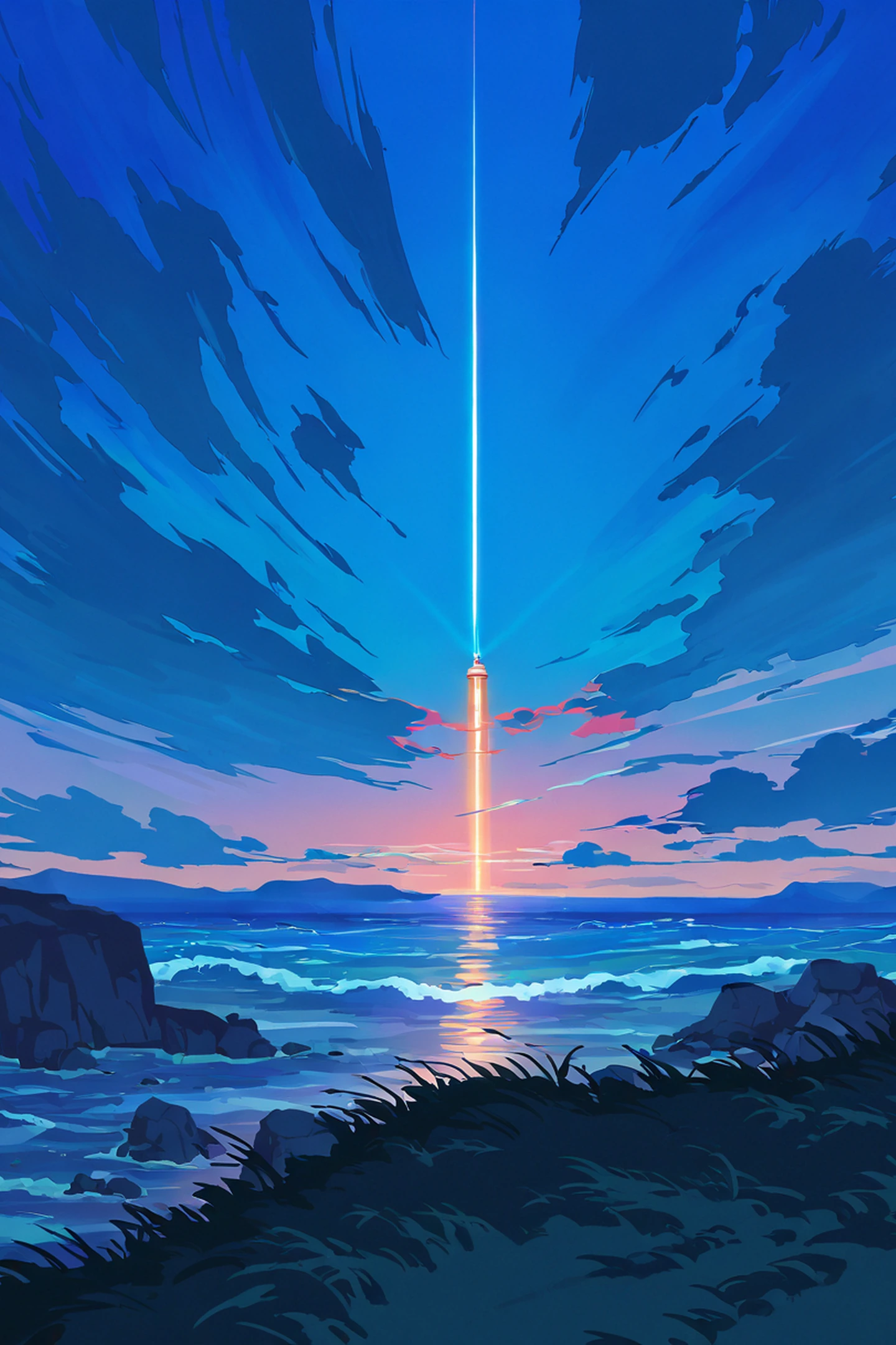 Seaside Lighthouse Seaside Lighthouse 0615132007 lofi anime wallpaper free download