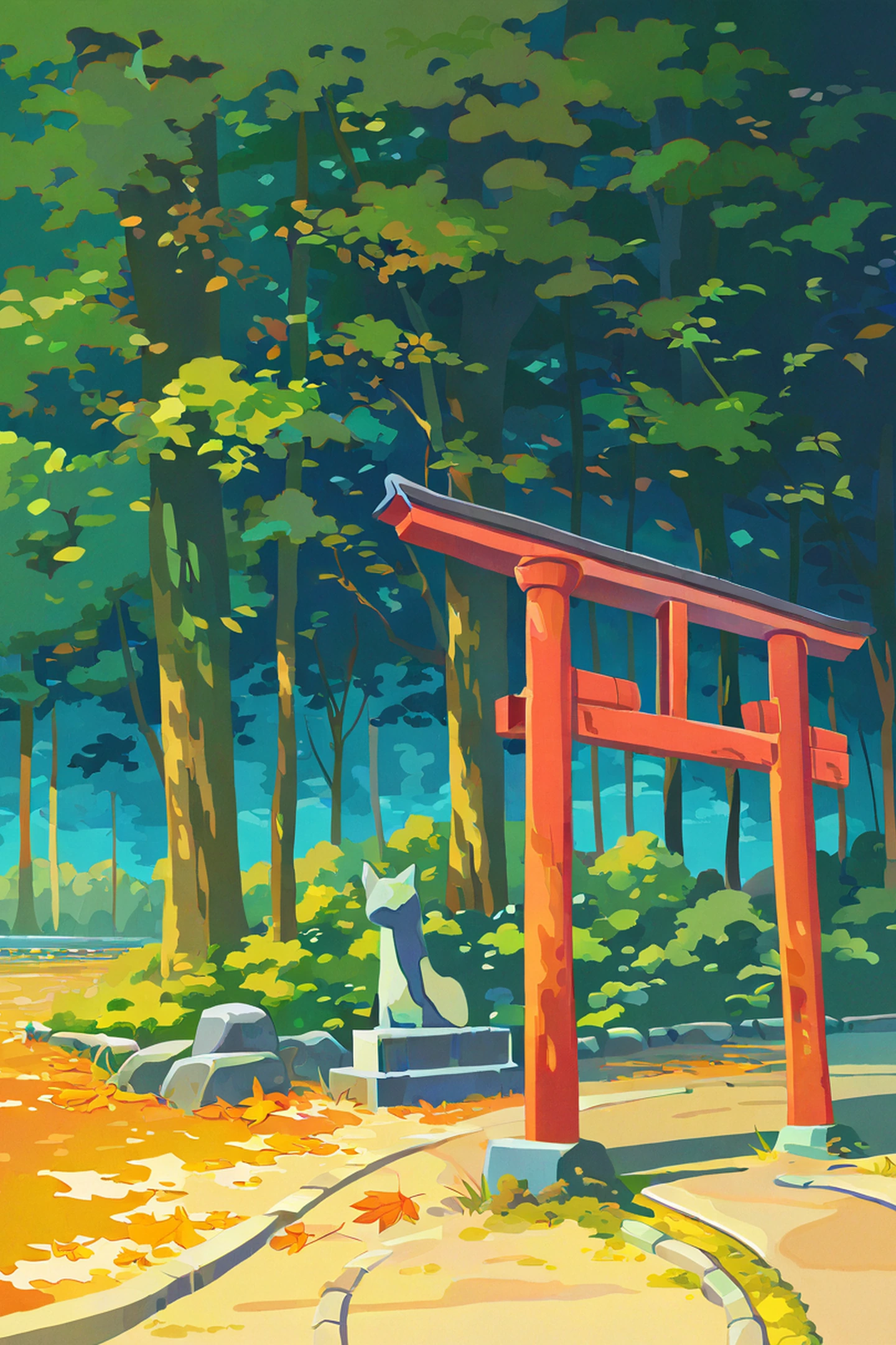 Shrine Torii lofi wallpaper