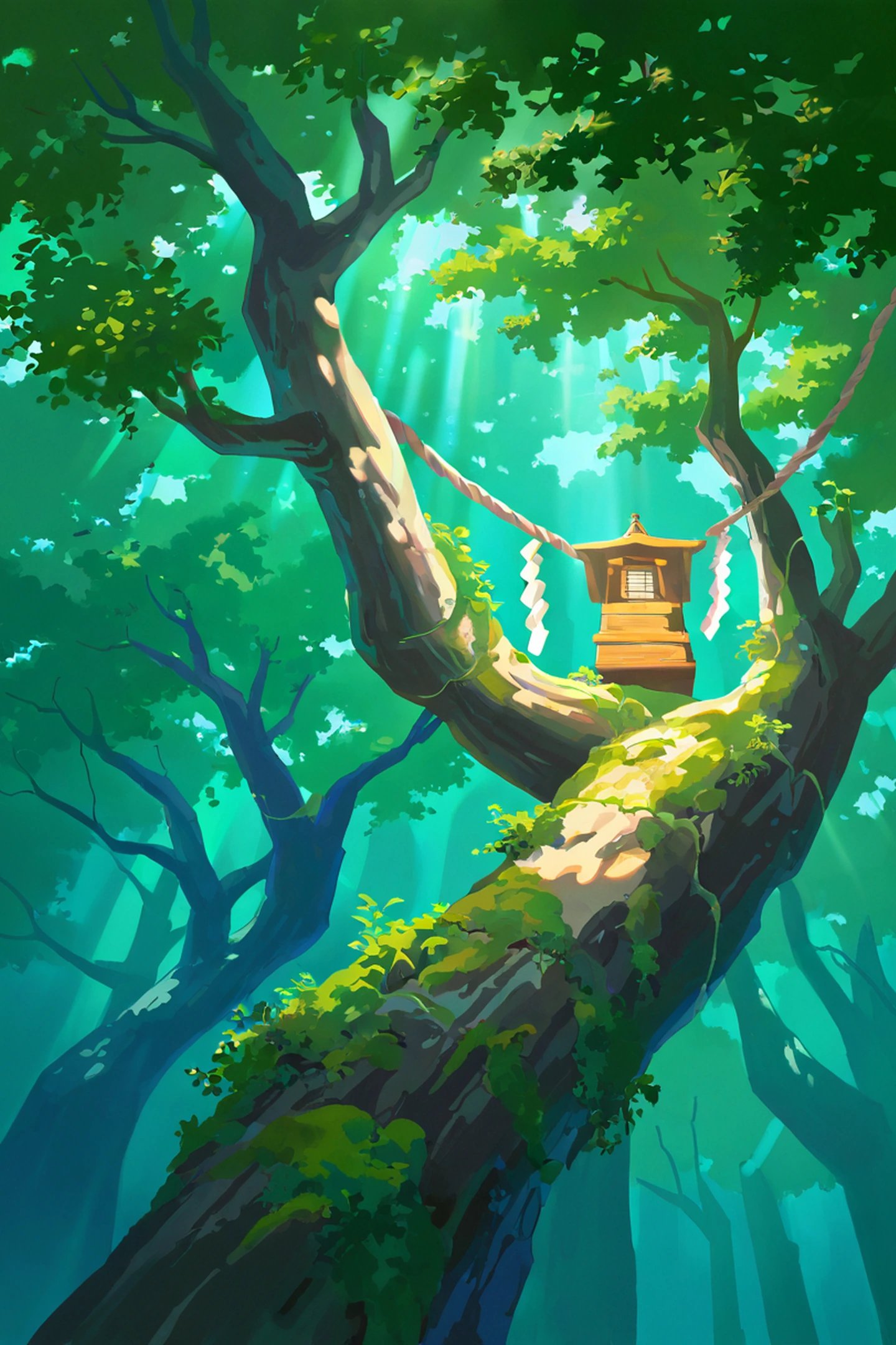 shrine torii lofi wallpaper