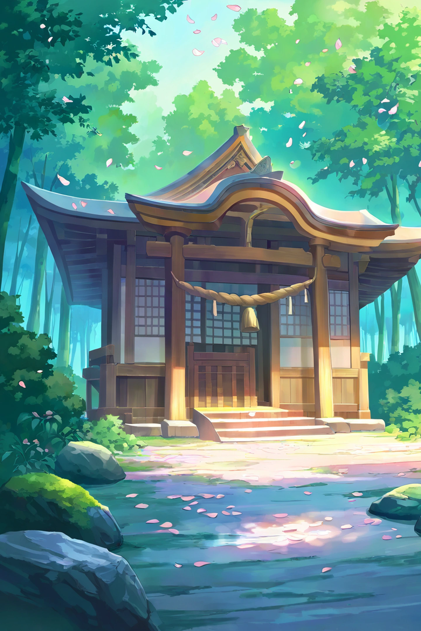 shrine torii lofi wallpaper