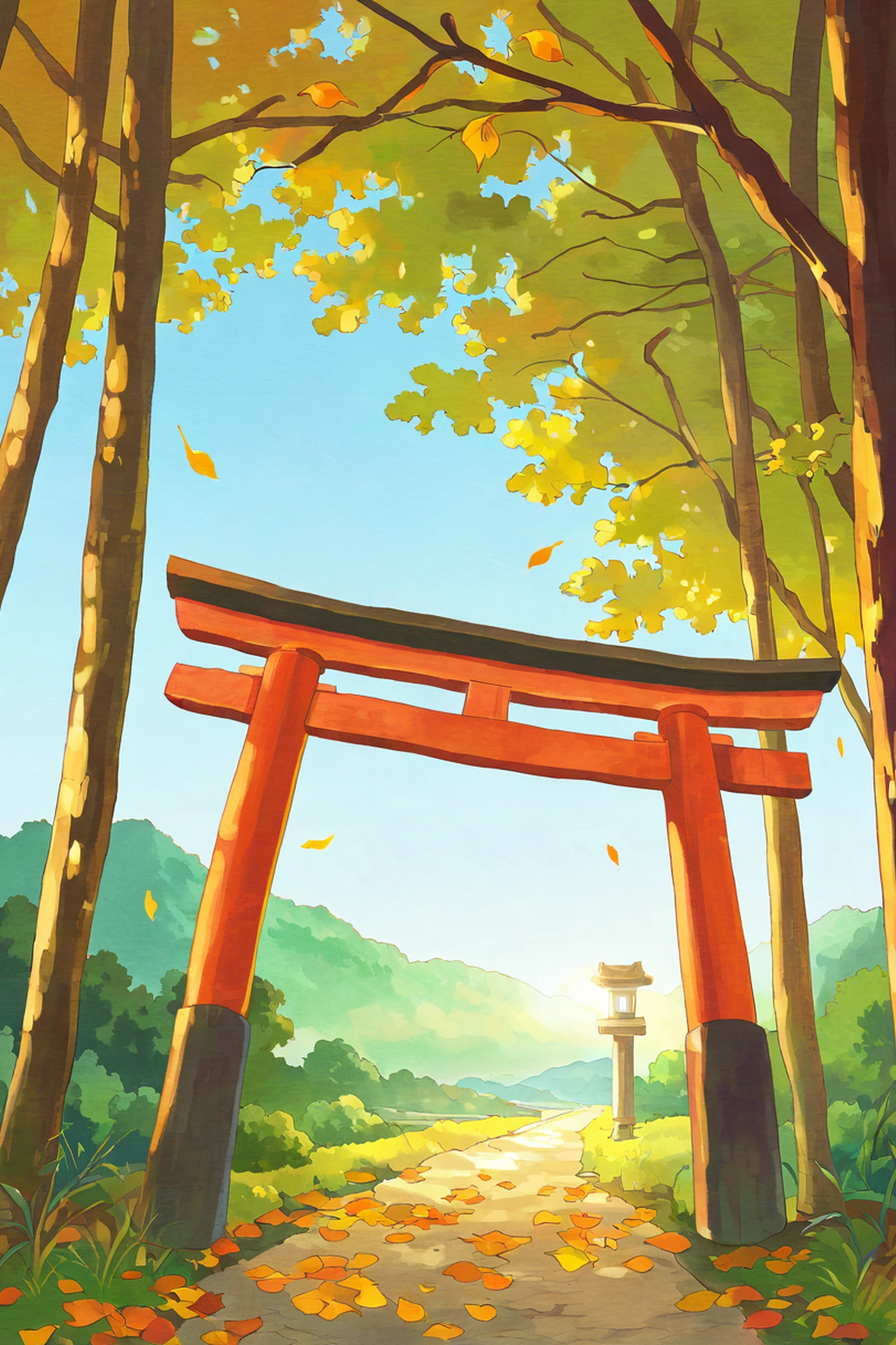 Shrine Torii lofi wallpaper