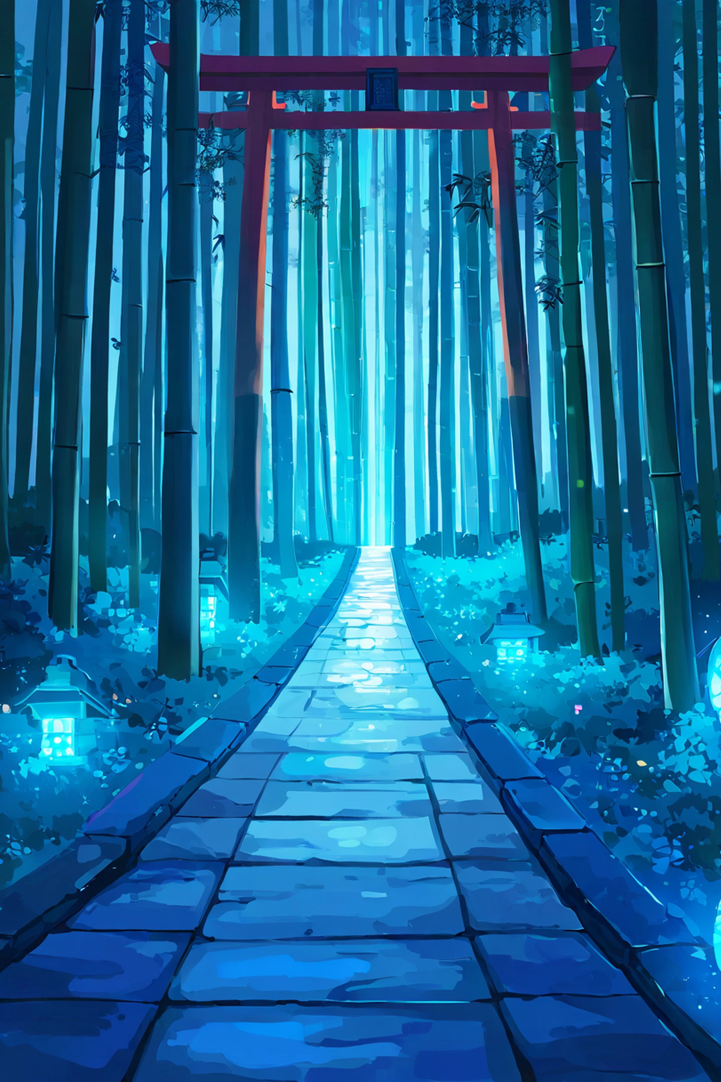 shrine torii lofi wallpaper