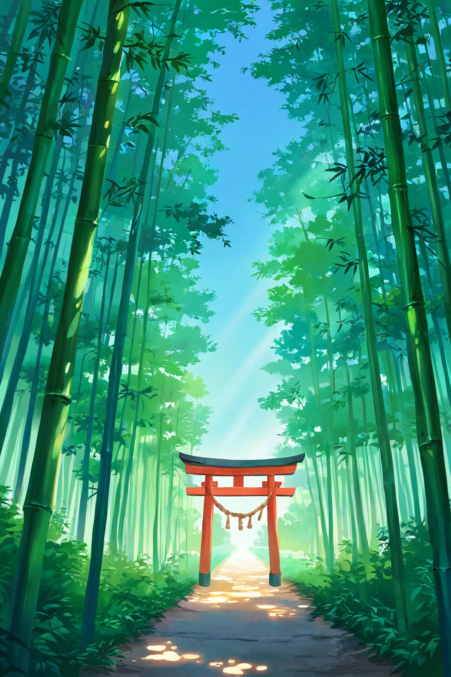 shrine torii lofi wallpaper