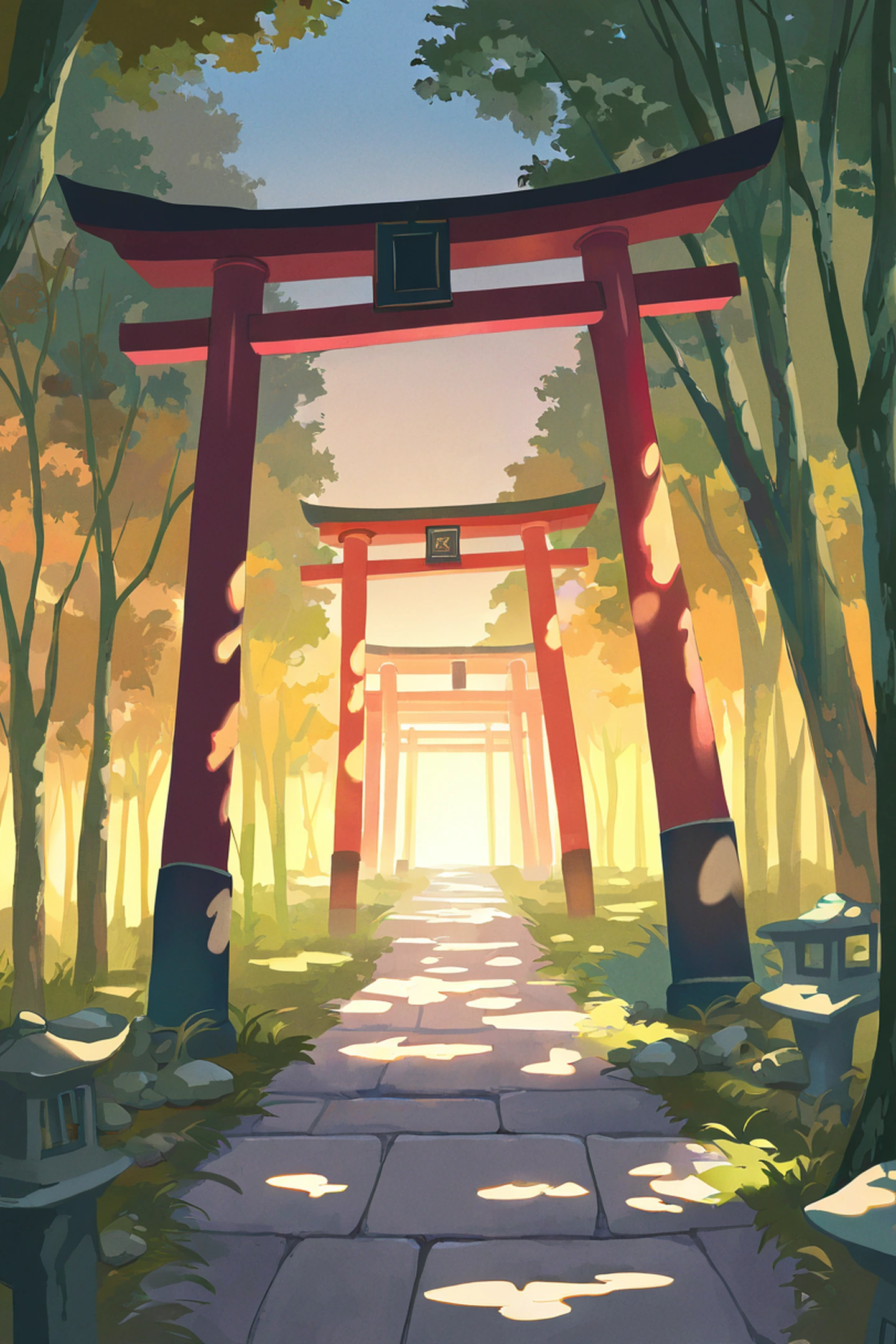 Shrine Torii lofi wallpaper