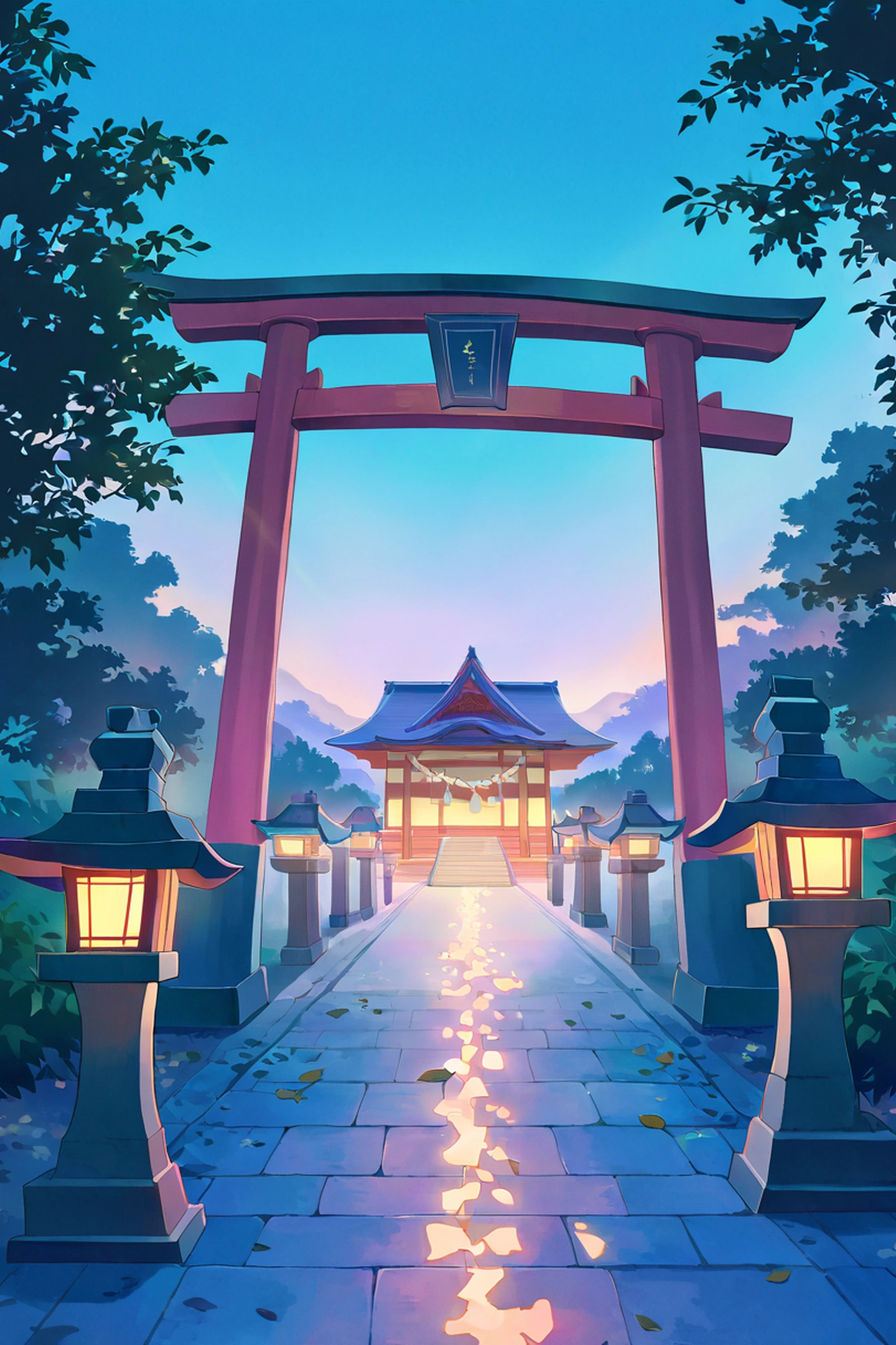 Shrine Torii lofi wallpaper