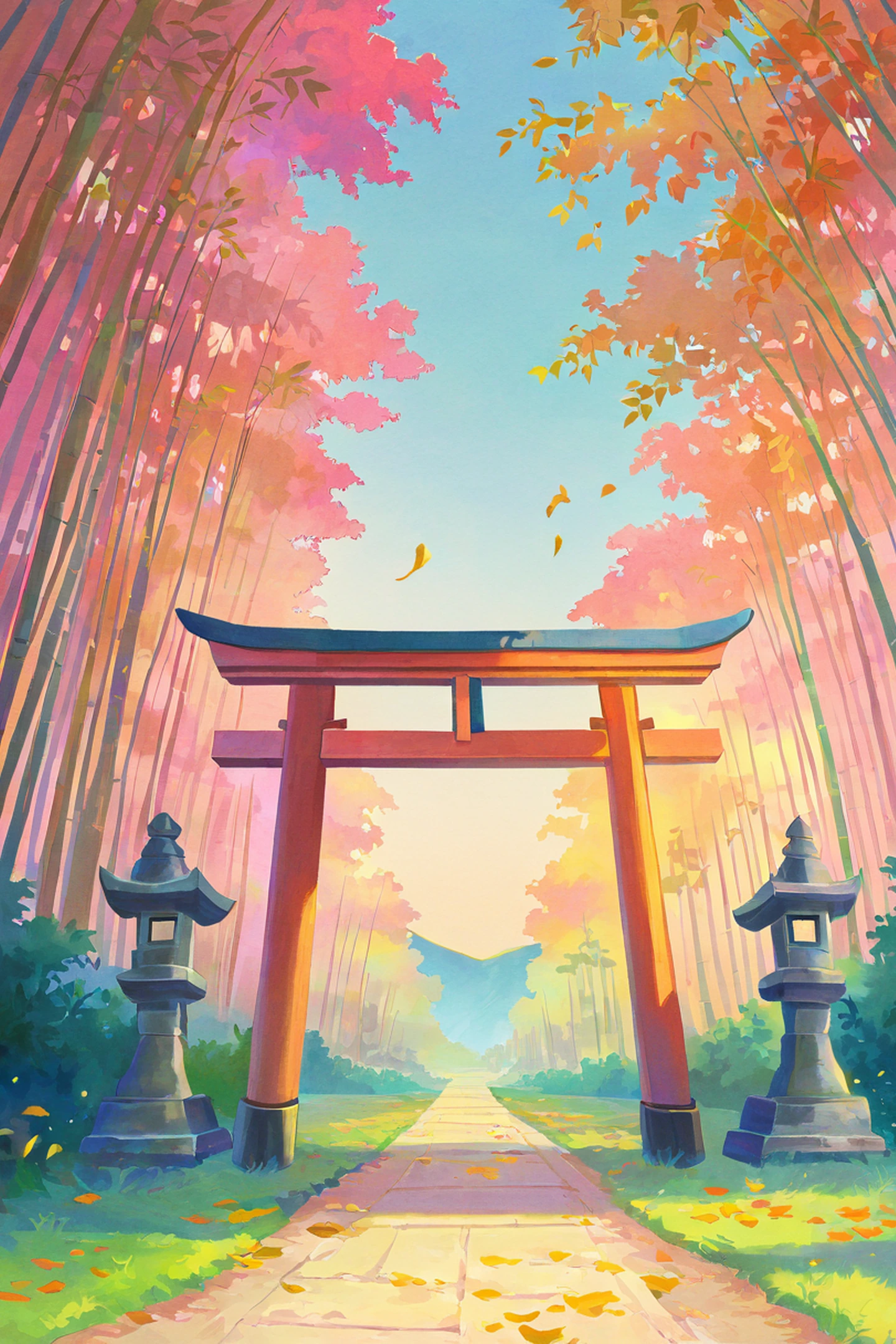 Shrine Torii lofi wallpaper