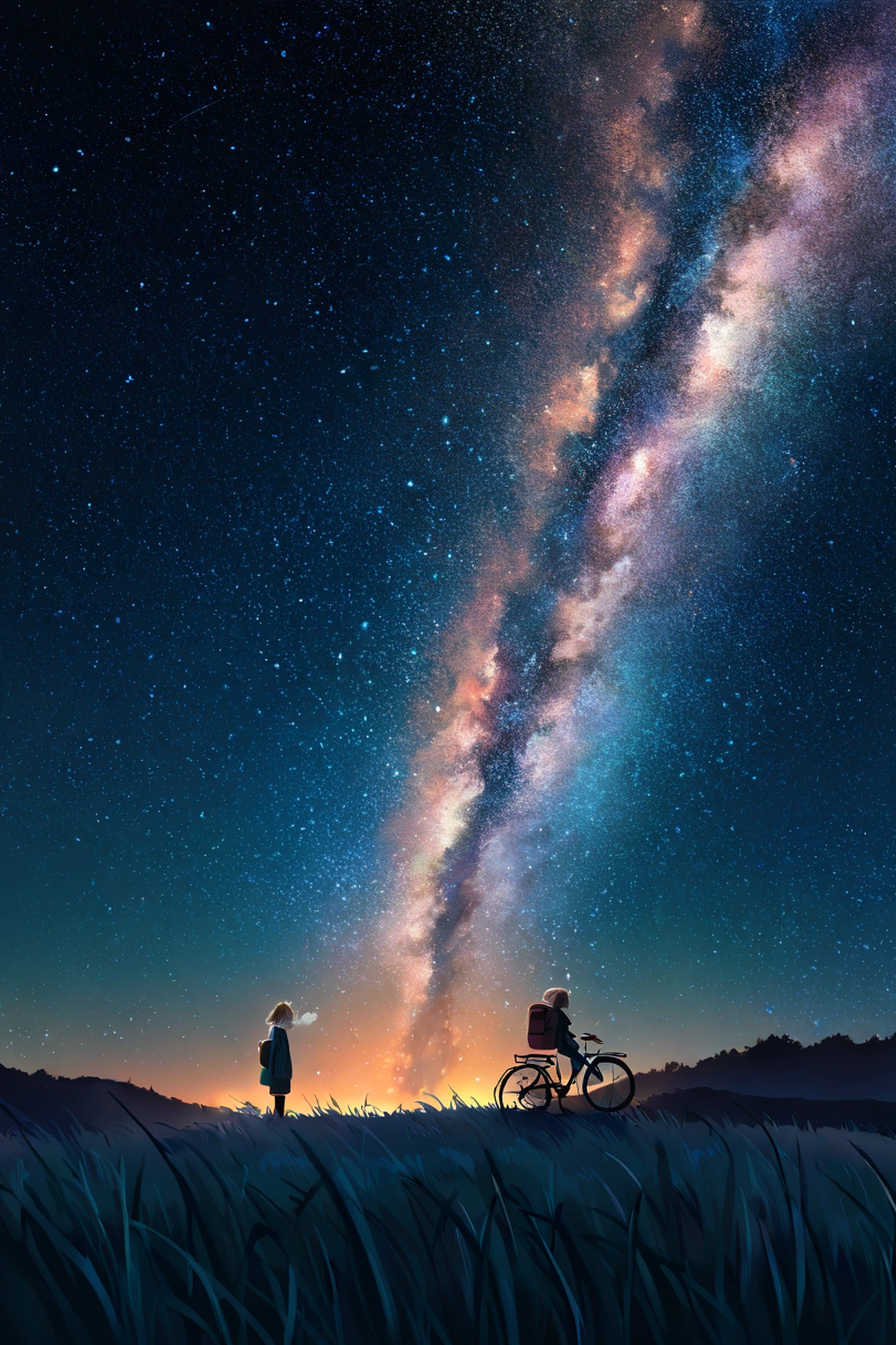 Stargazing Hilltop lofi wallpaper