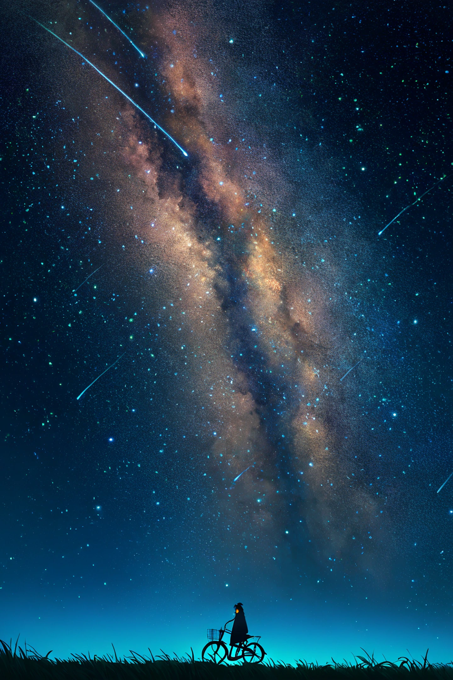 Stargazing Hilltop lofi wallpaper