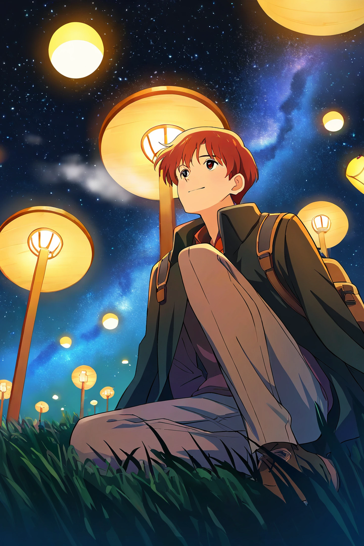 Stargazing Hilltop lofi wallpaper