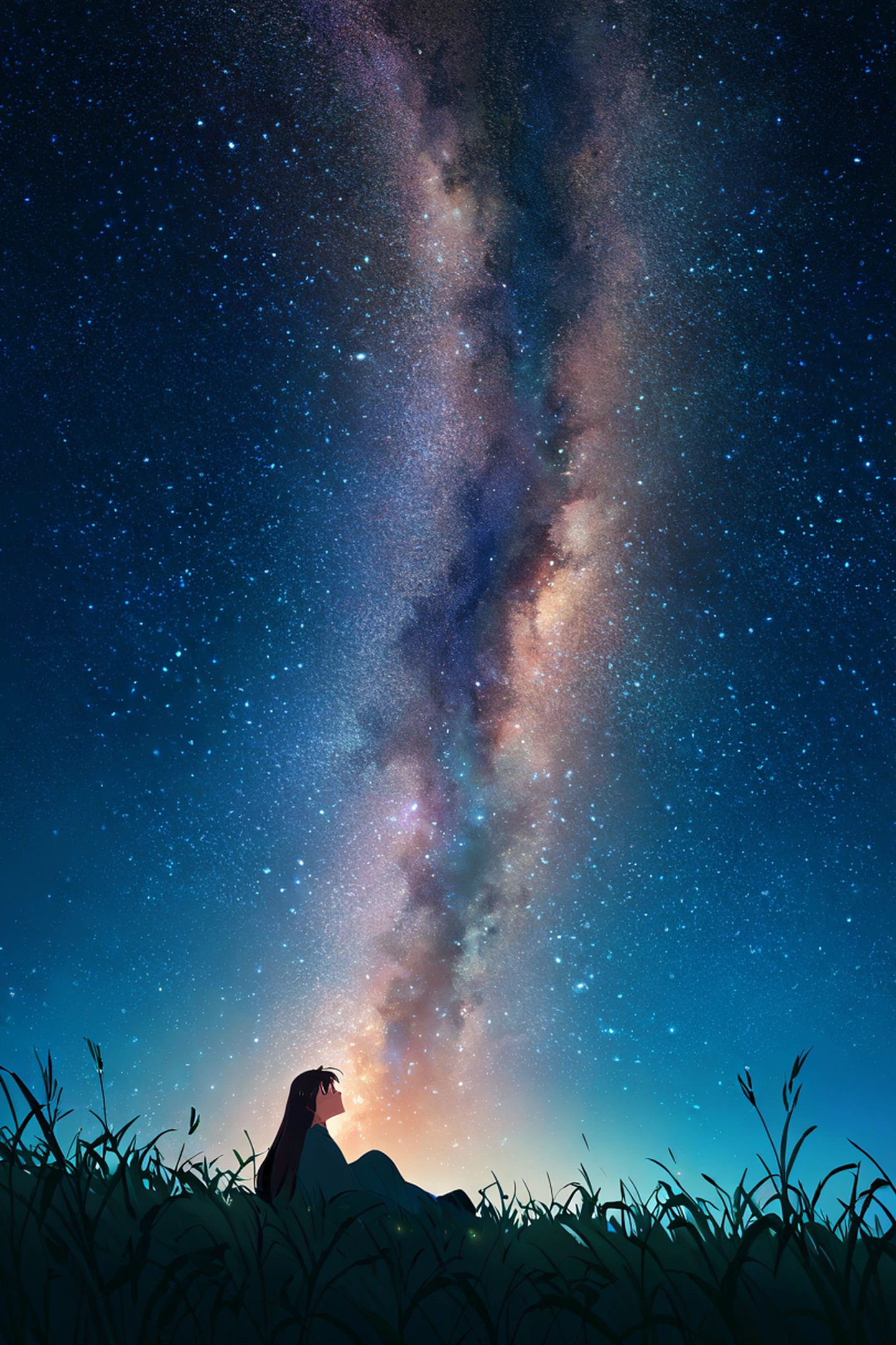 Stargazing Hilltop lofi wallpaper